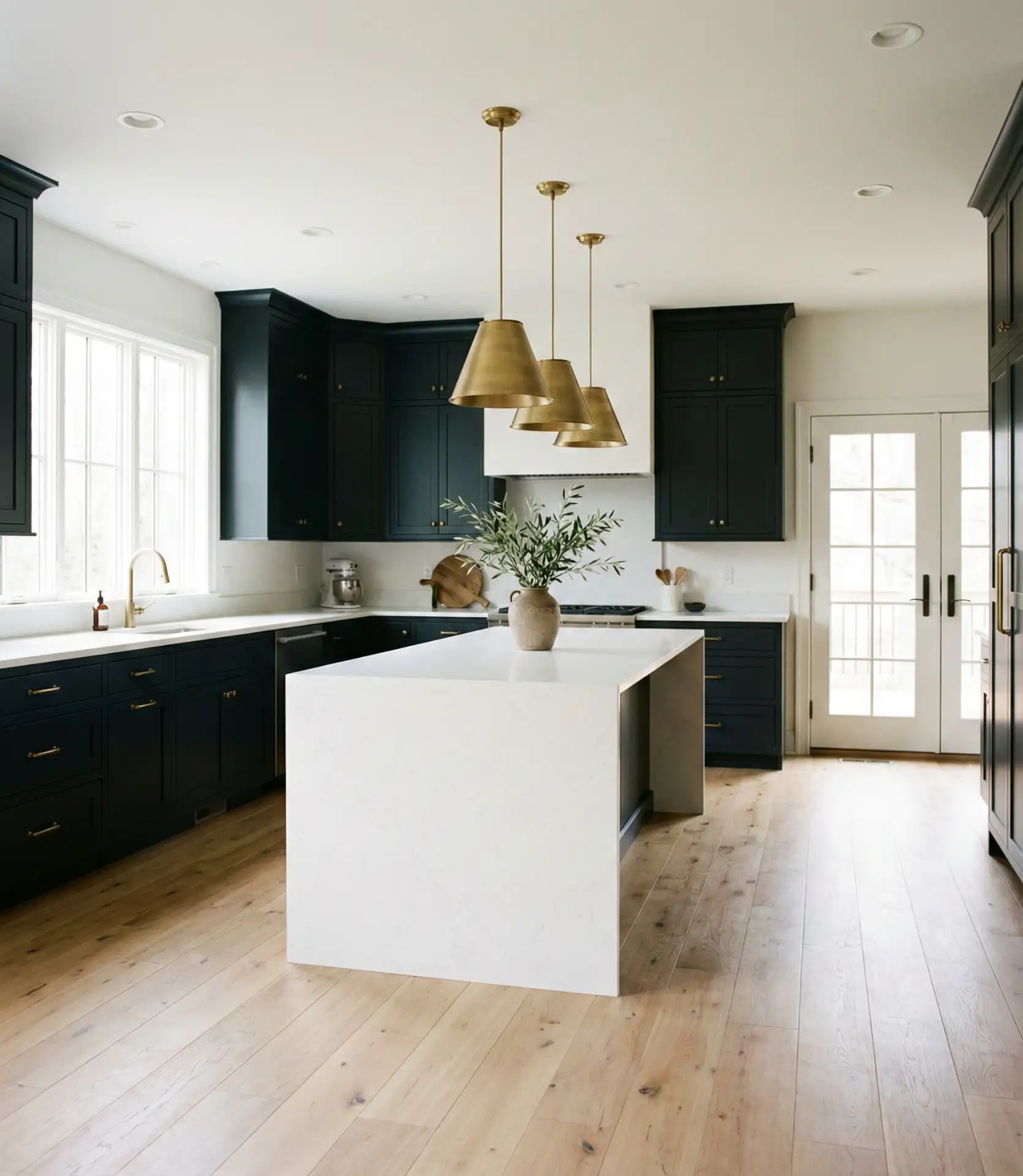 Black Cabinets Painted in Tricorn Black 2