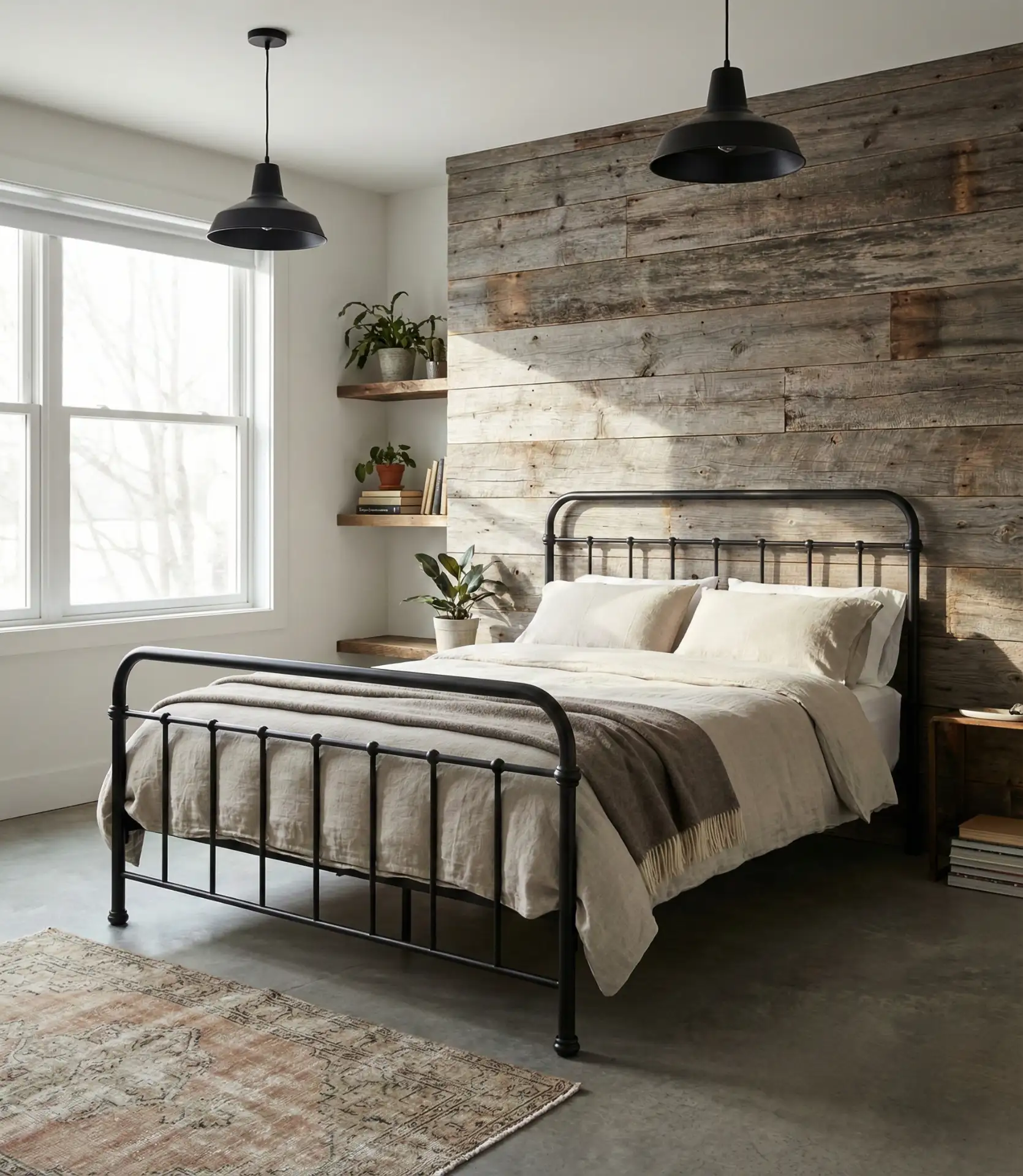 Black Metal and Wood Contrast 1