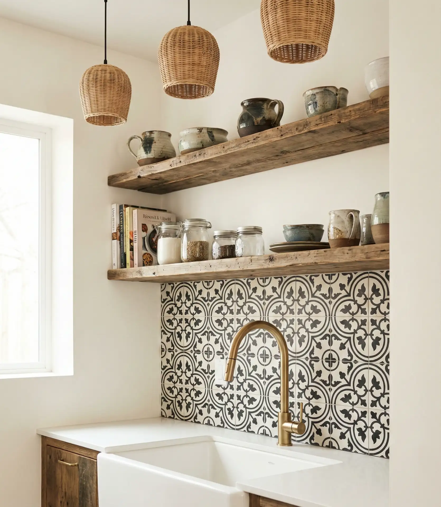 Black and White Geometric Backsplash 2