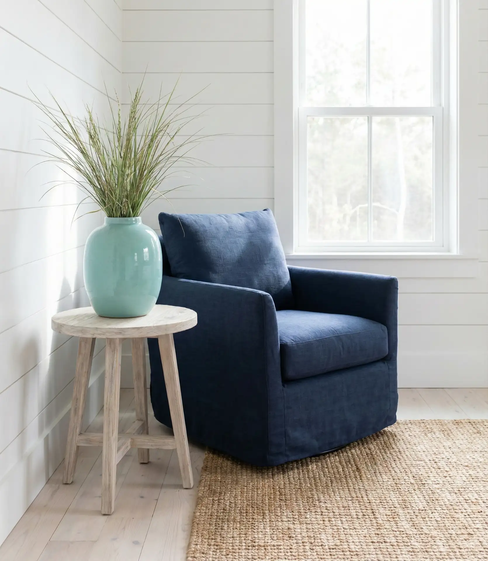 Blue Cottage Living Room with Coastal Calm 1