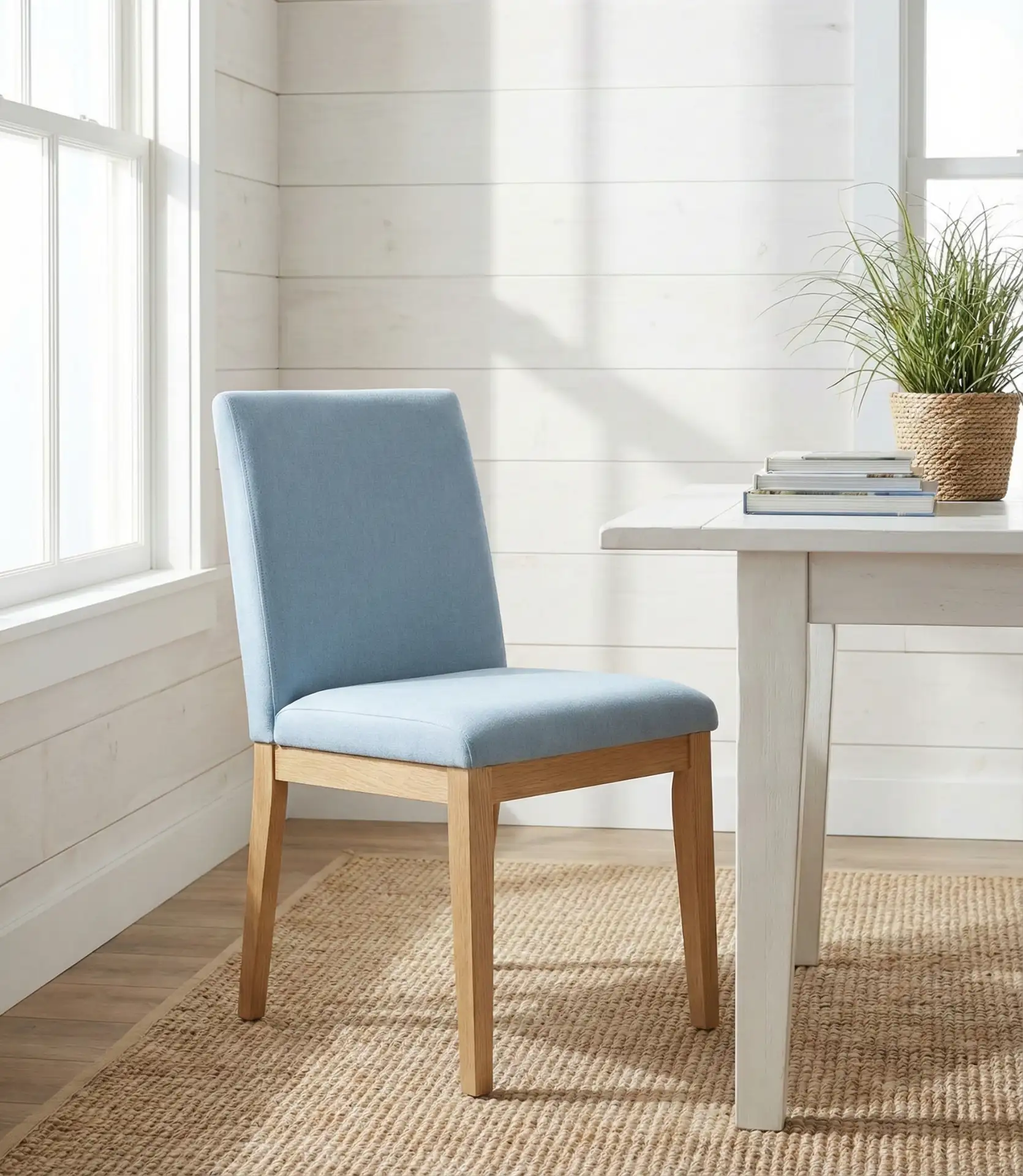 Blue Upholstered Chairs in Coastal Palettes 1