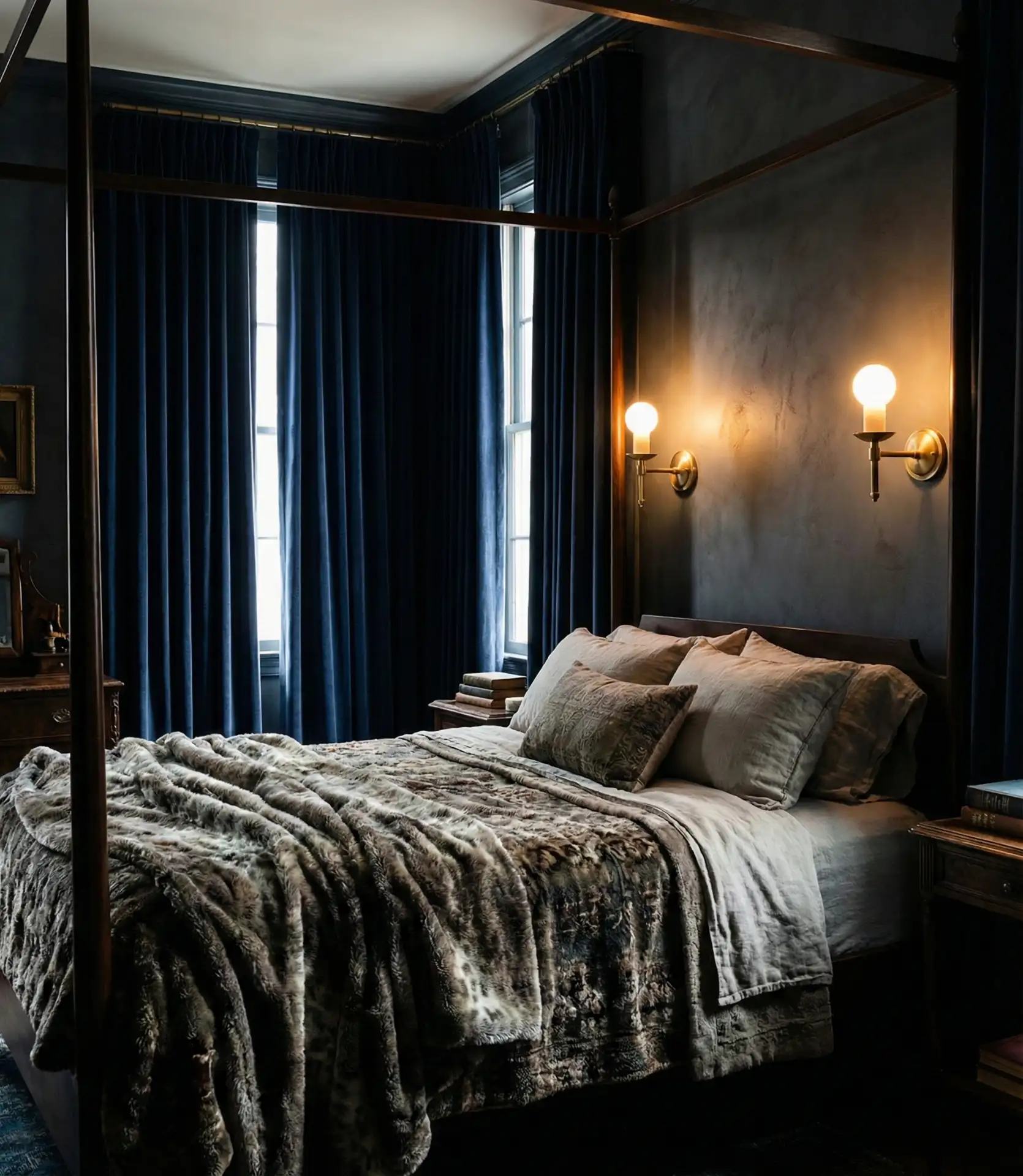 Blue Velvet Curtains for Moody Elegance 1