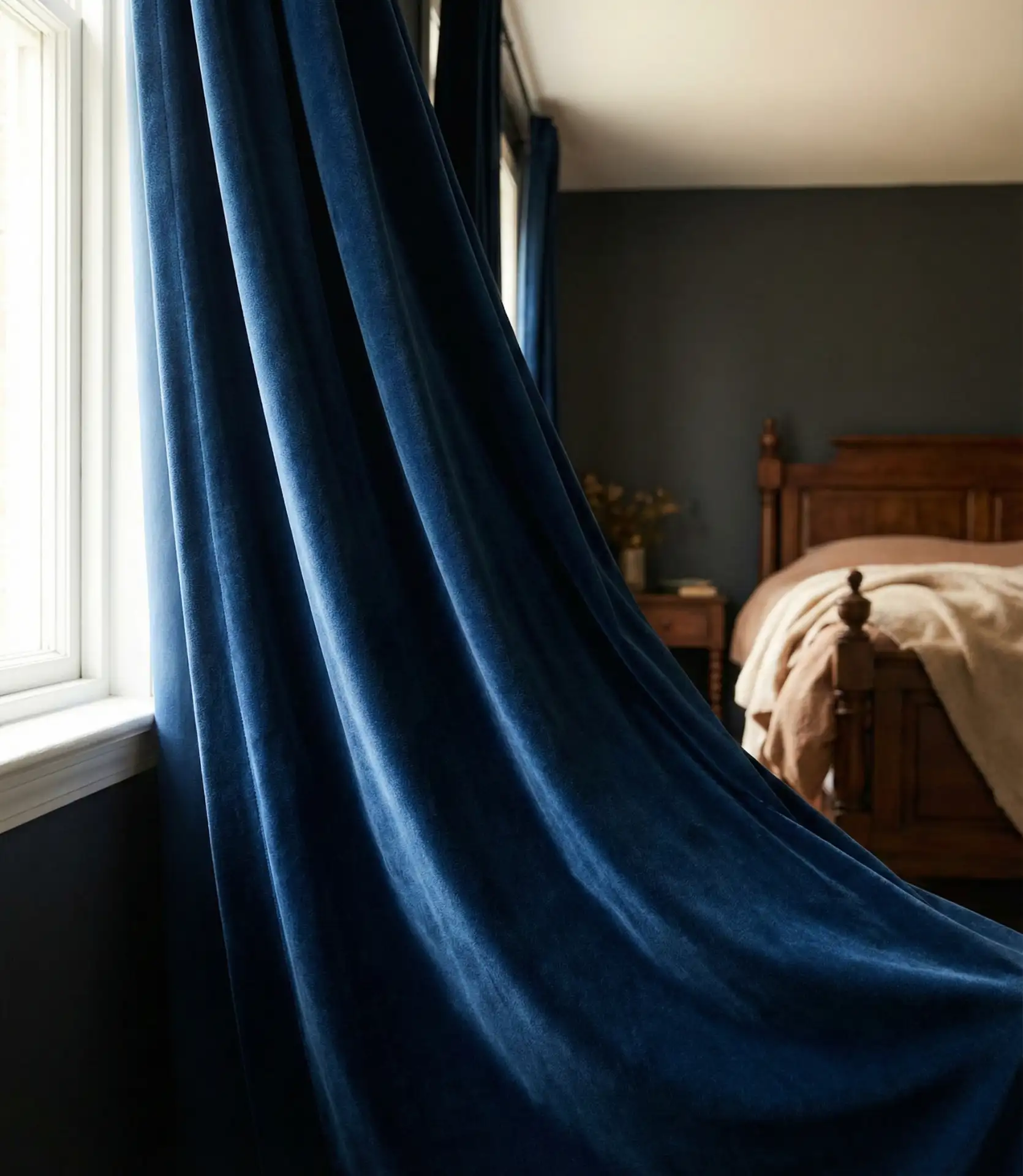 Blue Velvet Curtains for Moody Elegance 2