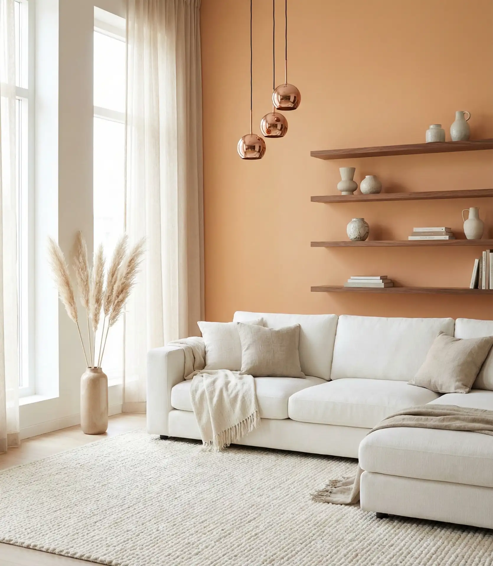 Bold Orange Accent Walls 1