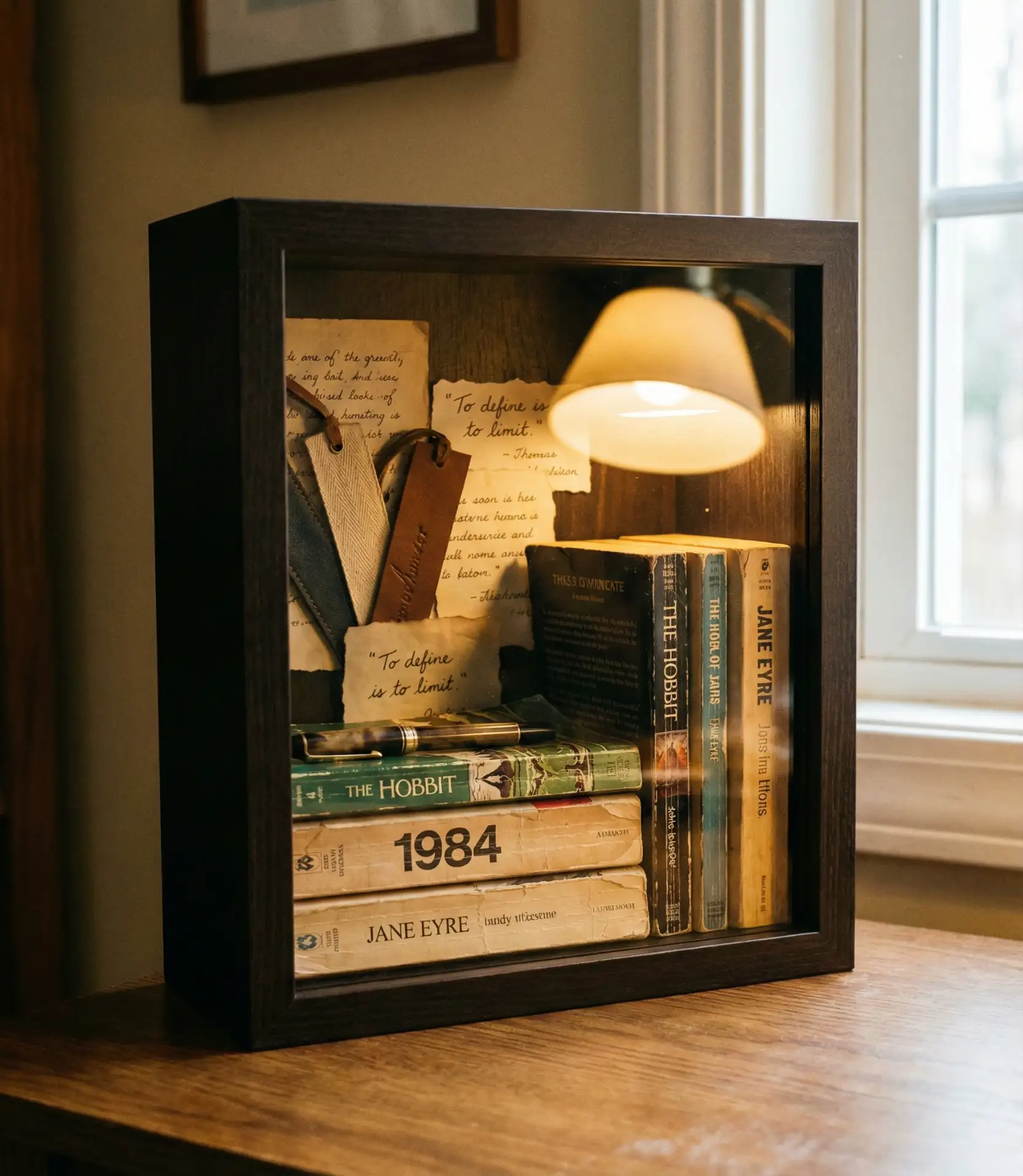 Book Lover's Literary Shadow Box 1