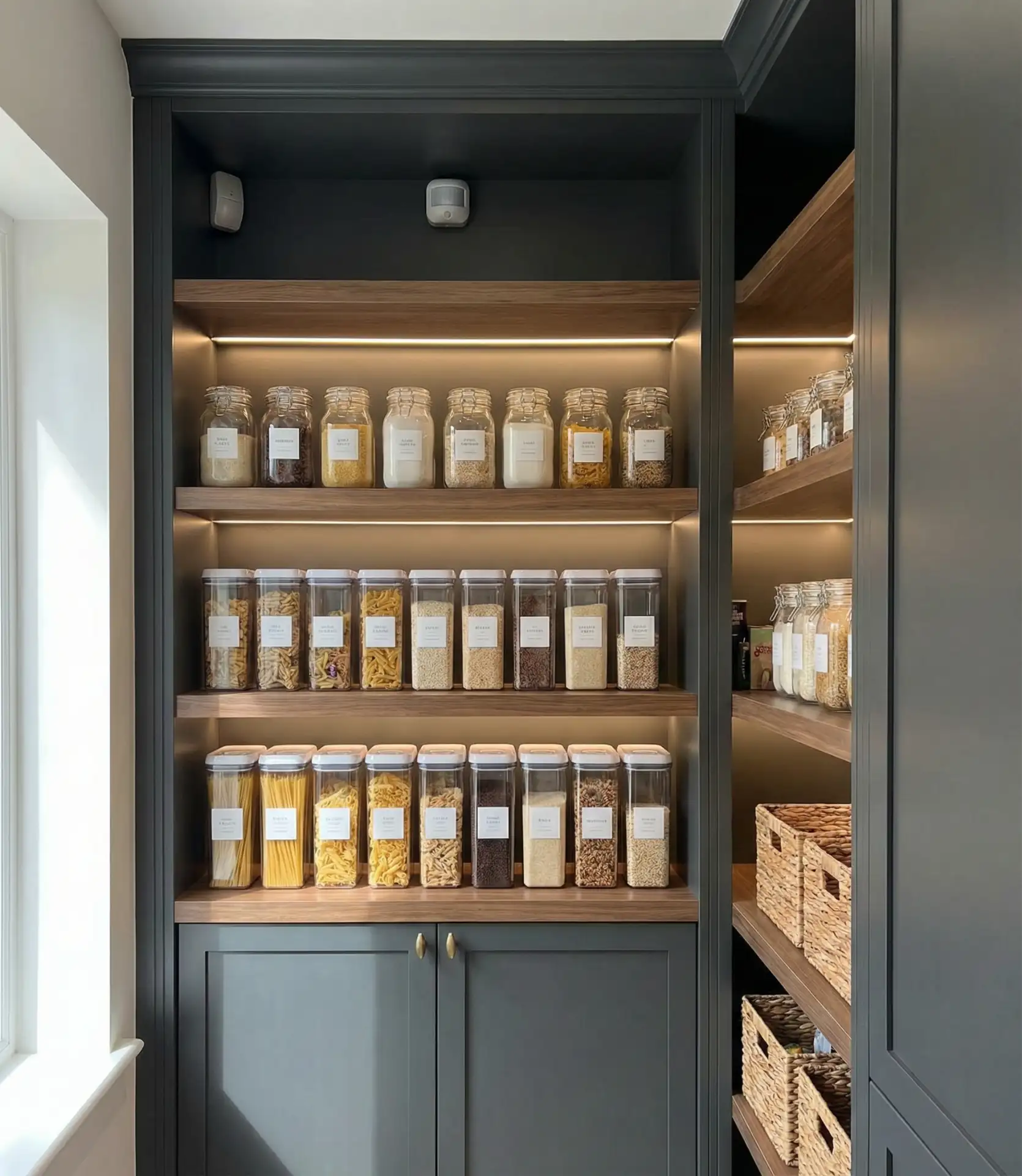Built-In Pantry with Lighting Strips 2