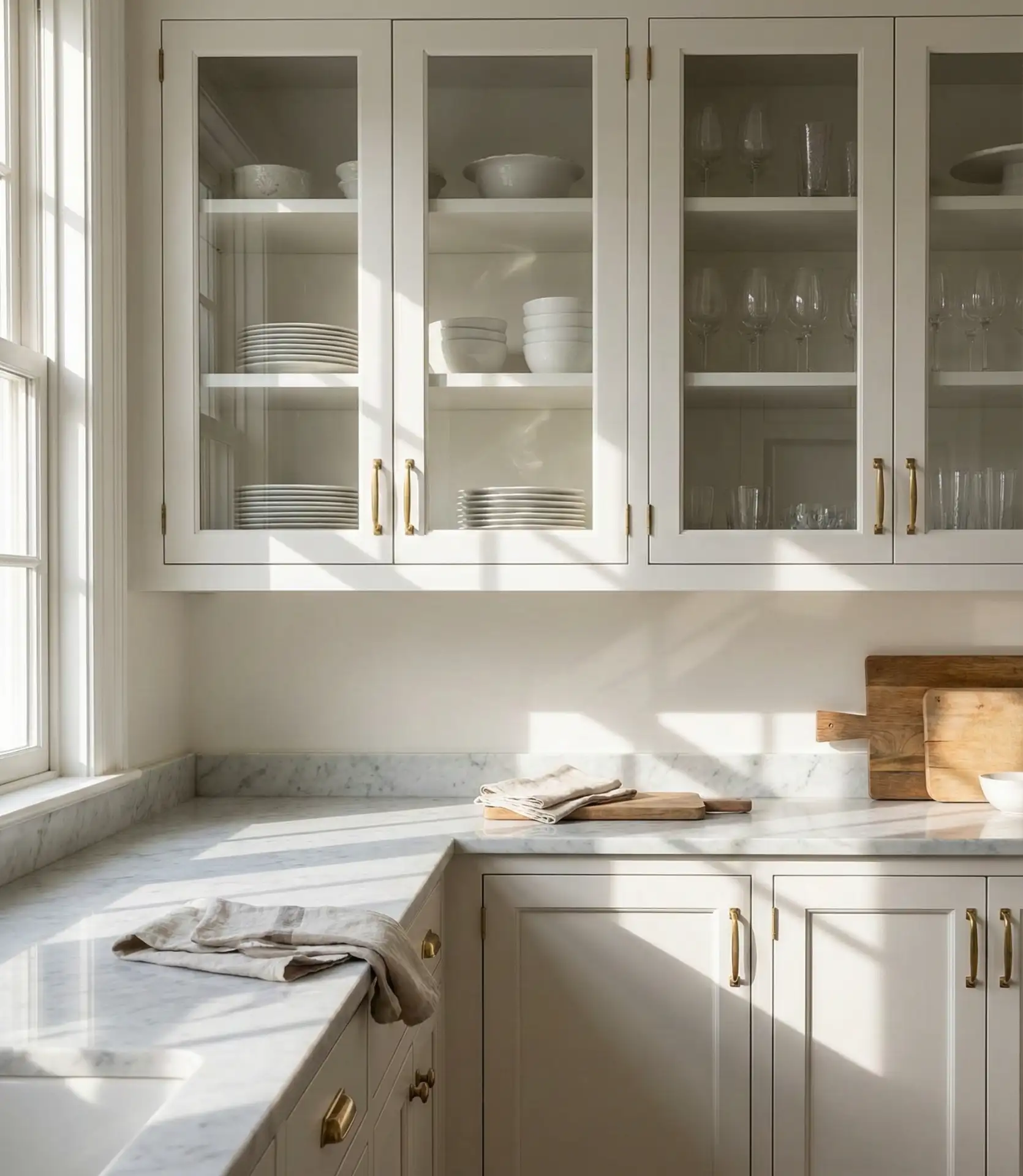 Butler's Pantry with Glass-Front Cabinets 2