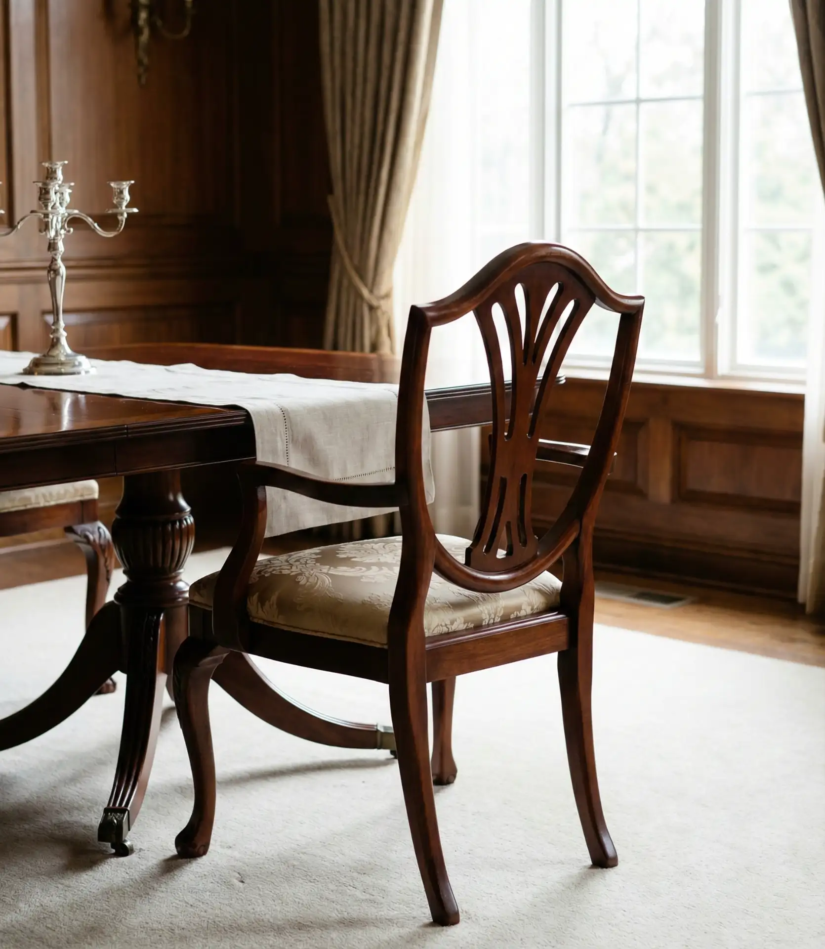 Carved Wooden Chairs with Ornate Traditional Details 2