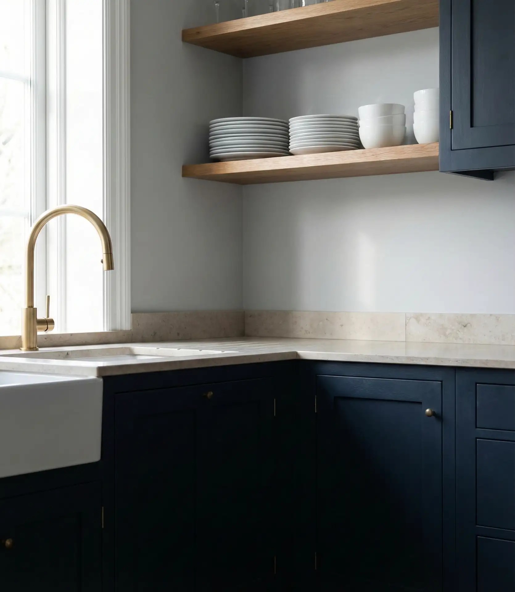 Classic Navy Shaker Cabinets 1