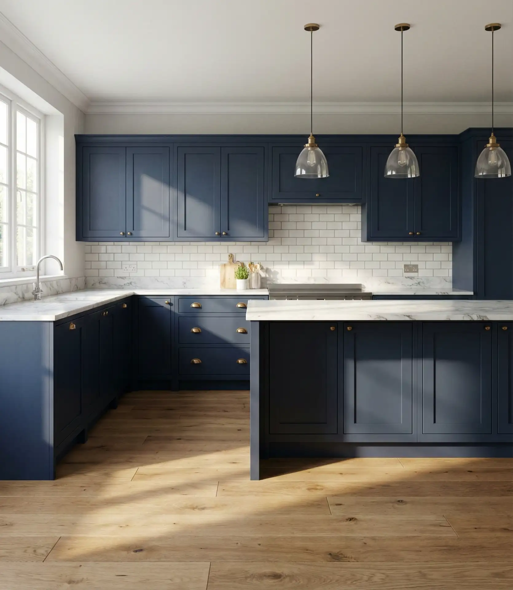 Classic Navy Shaker Cabinets 2