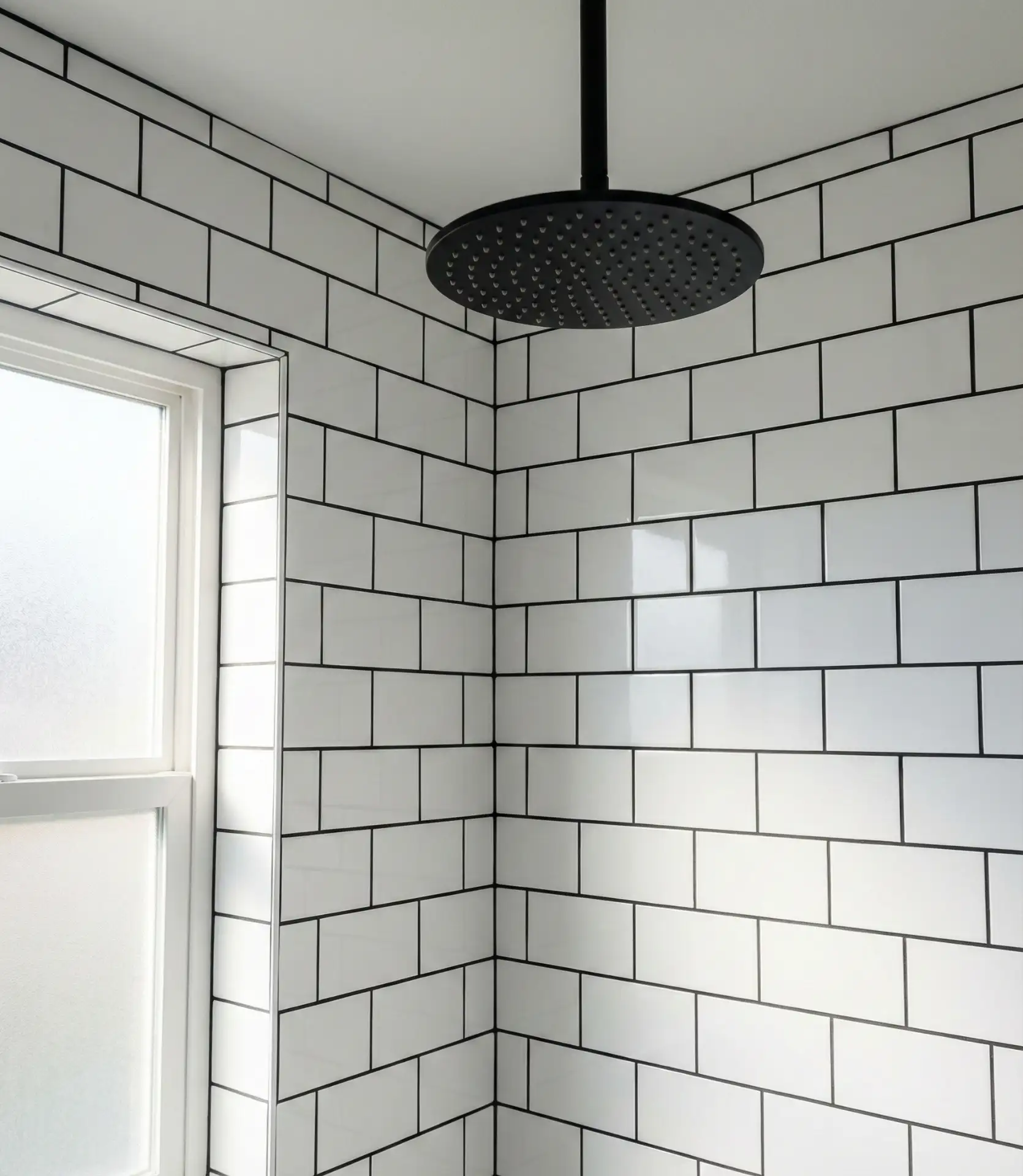 Classic Subway Tile with Black Grout 1