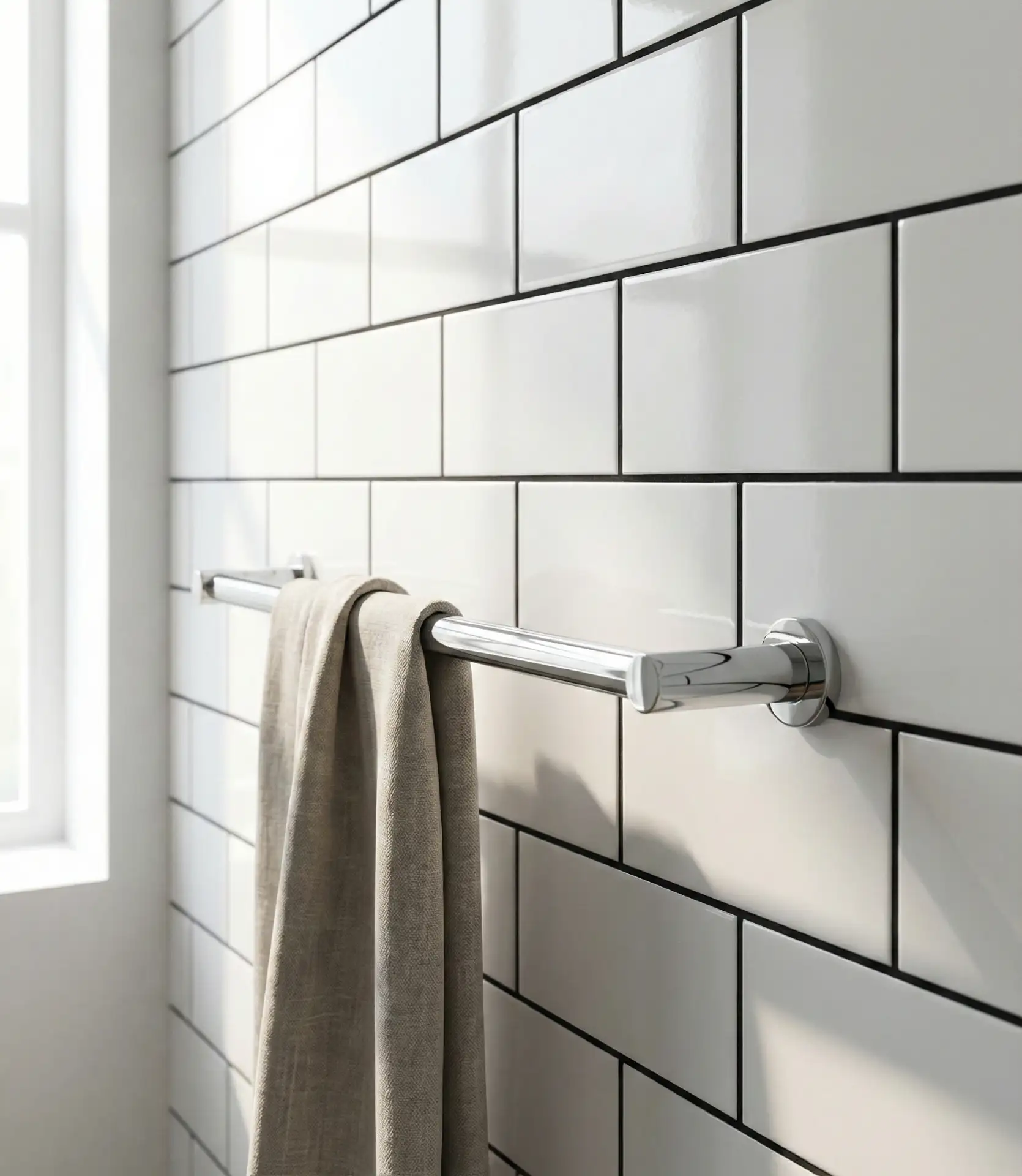 Classic Subway Tile with Black Grout 2