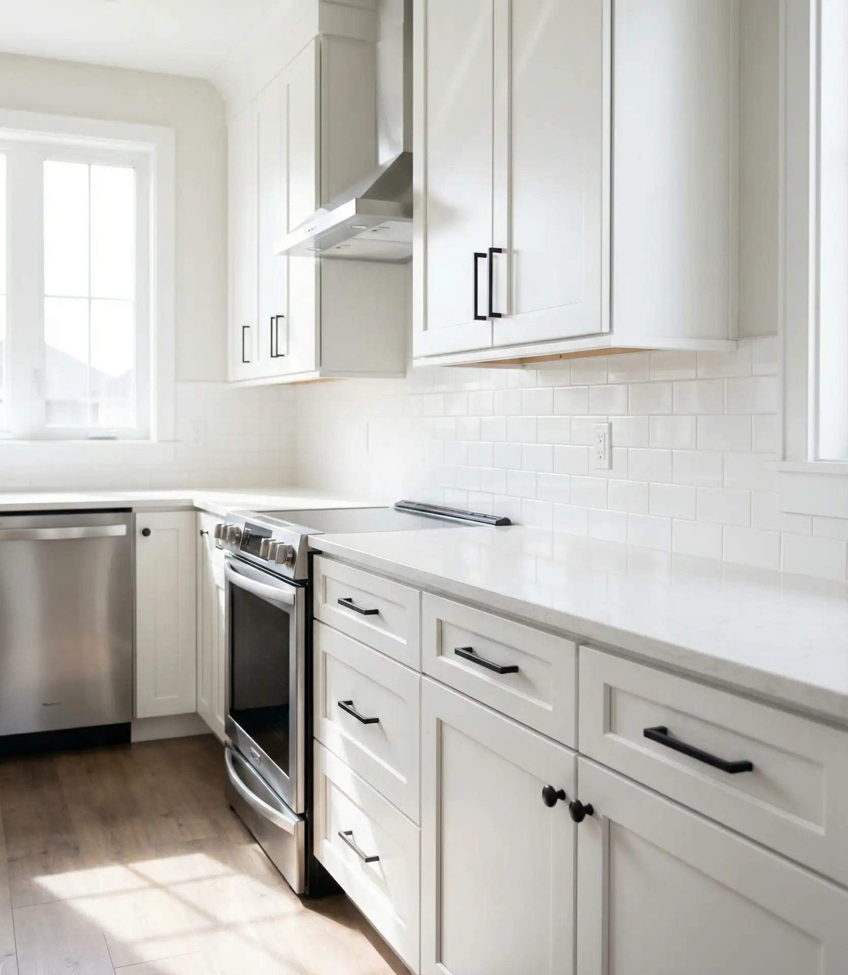Classic White Kitchen with Black Hardware 1