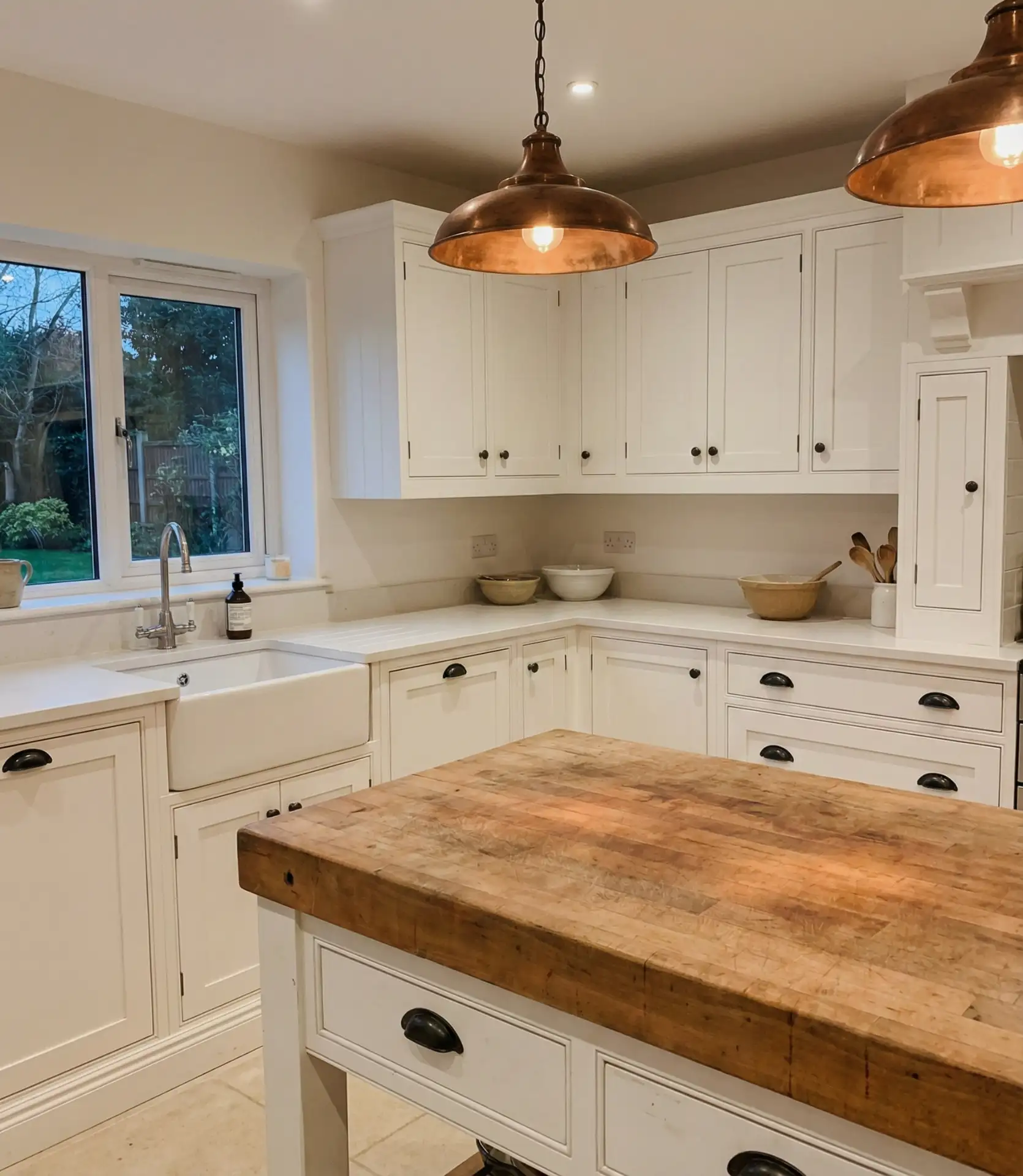Classic White Kitchen with Black Hardware 2