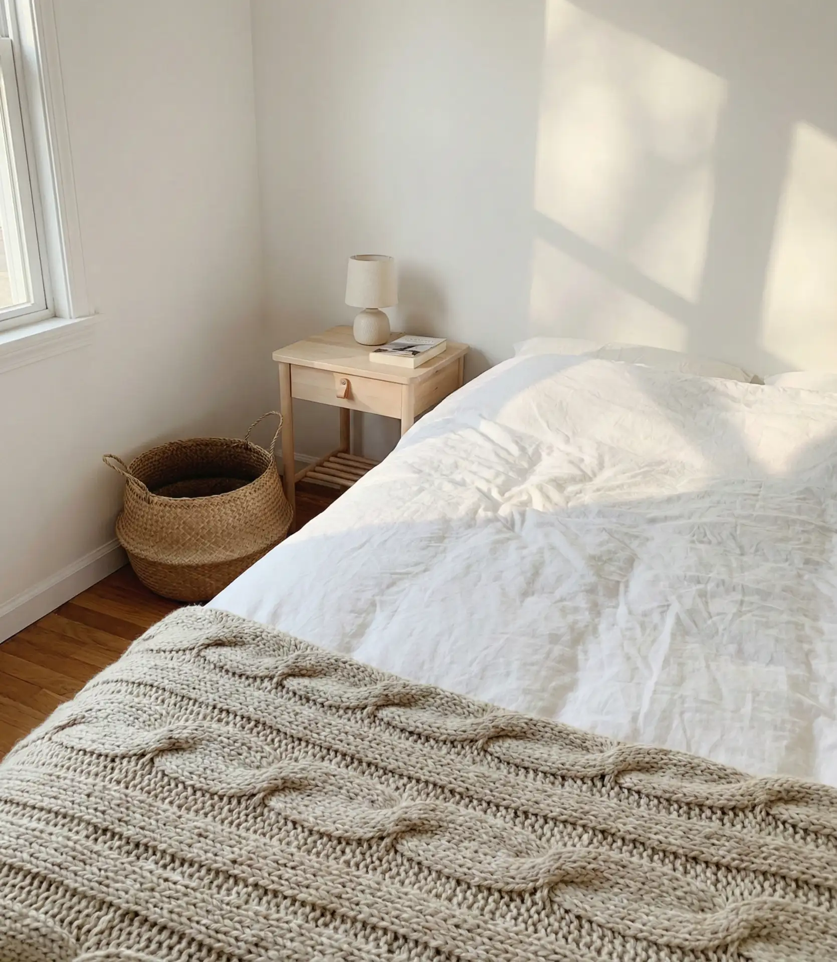 Classic White with Layered Textures and Natural Wood 1