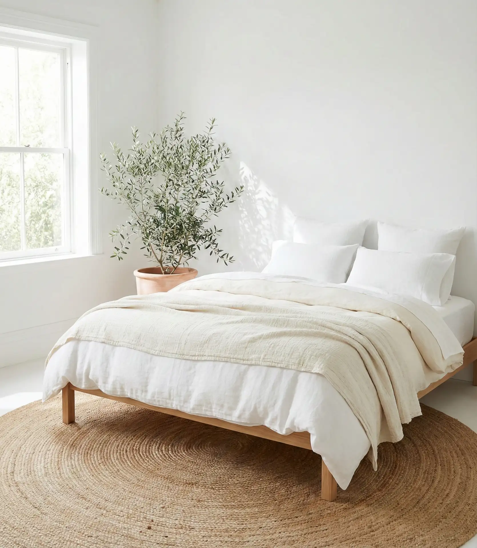 Classic White with Layered Textures and Natural Wood 2