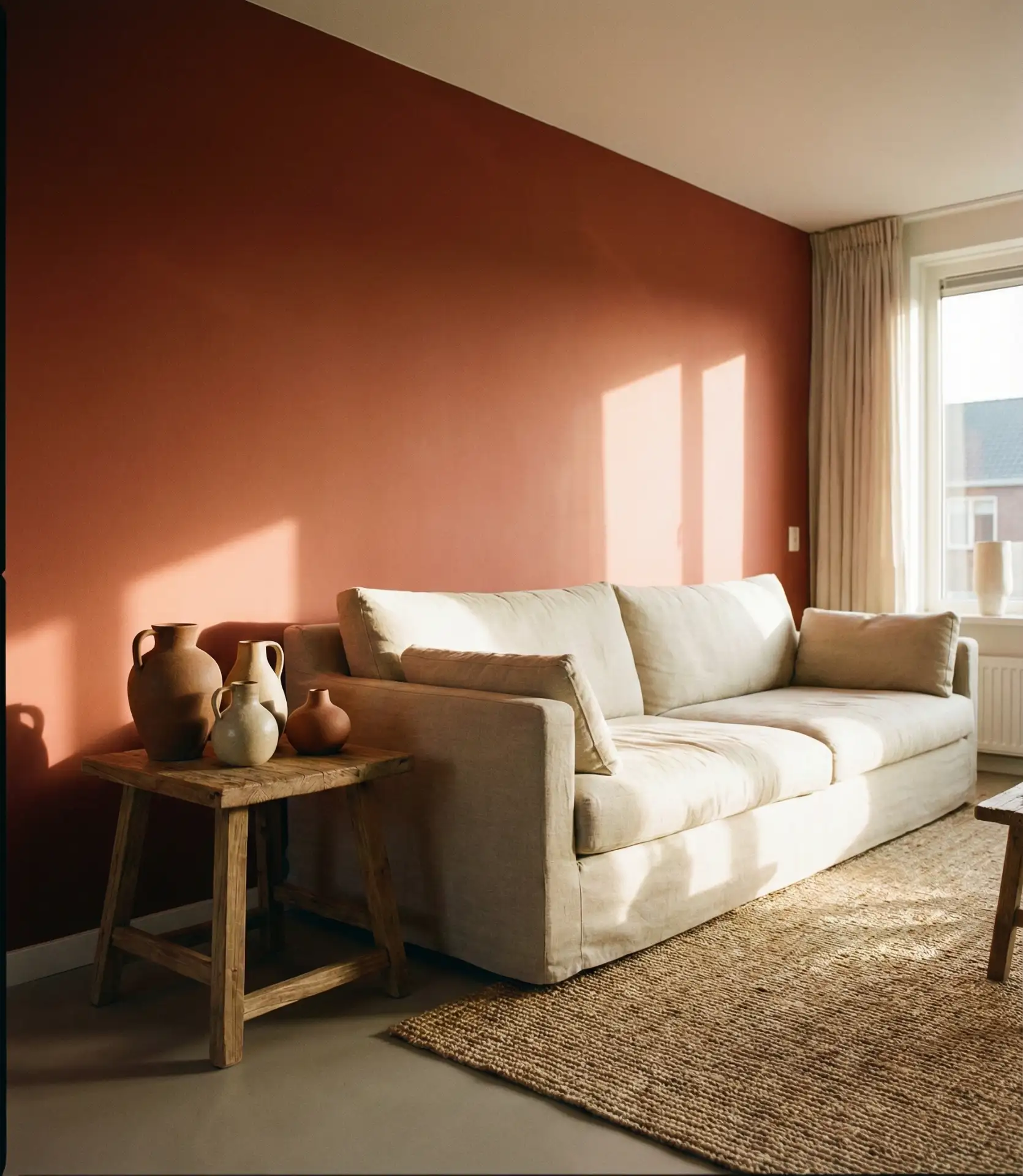 Clay Red and Natural Linen 1