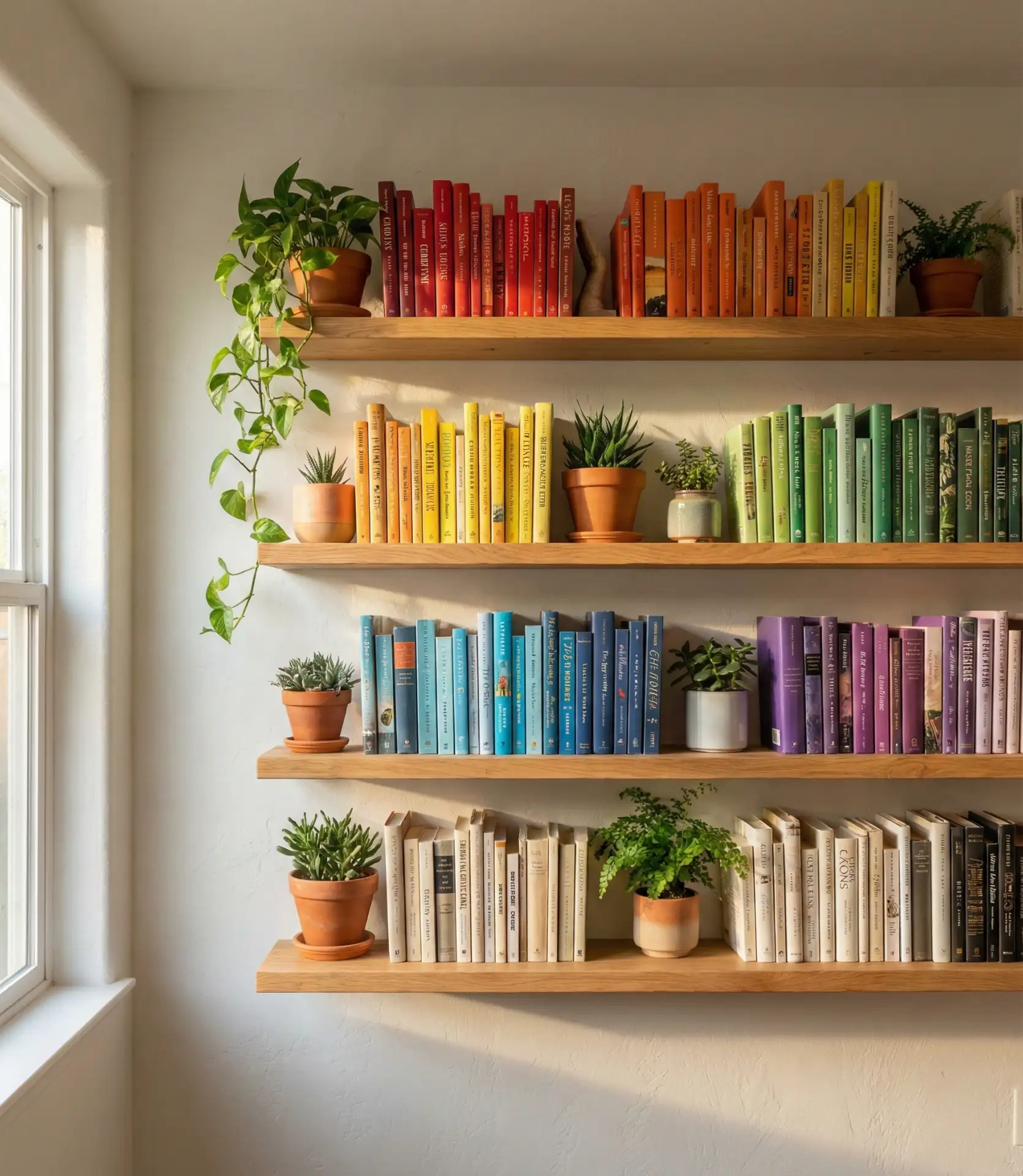 Color-Coordinated Open Shelving Display 1