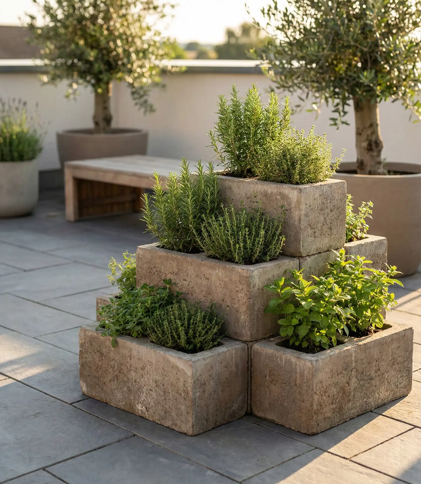 Concrete Block Modular System for Patios 1