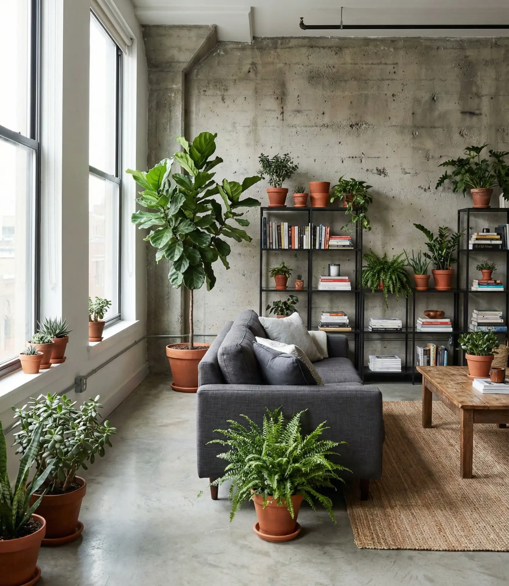 Concrete Industrial Softened by Greenery 1