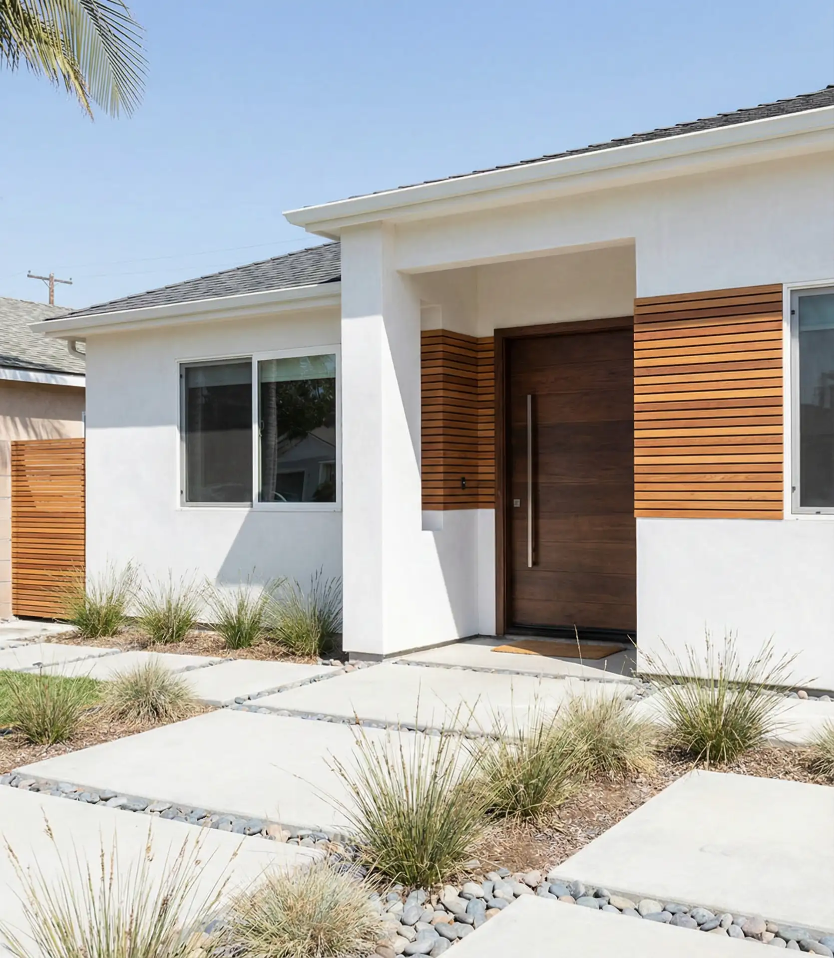 Contemporary Front House Design with Clean Lines 1