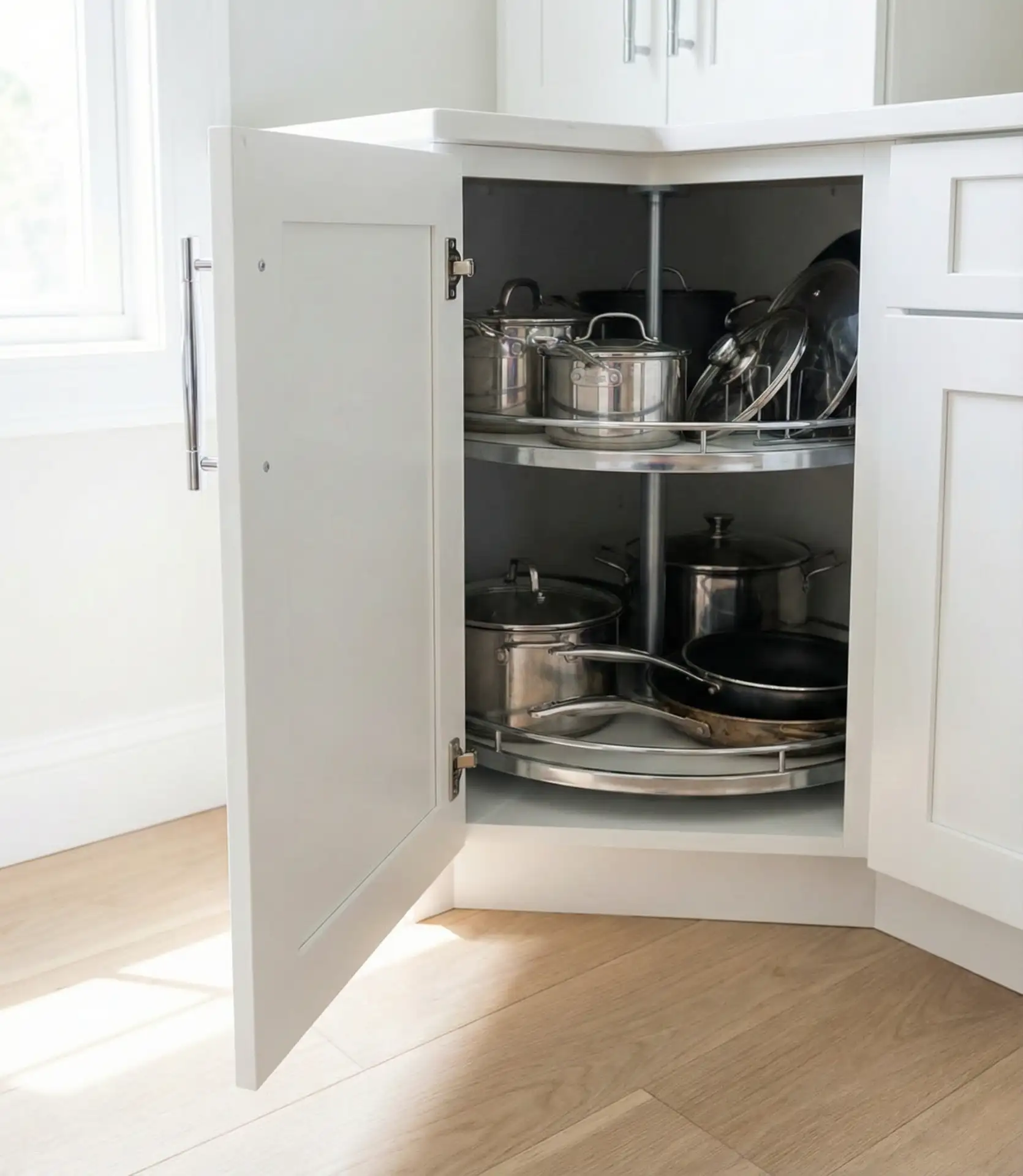 Corner Cabinets with Lazy Susan Inserts 1