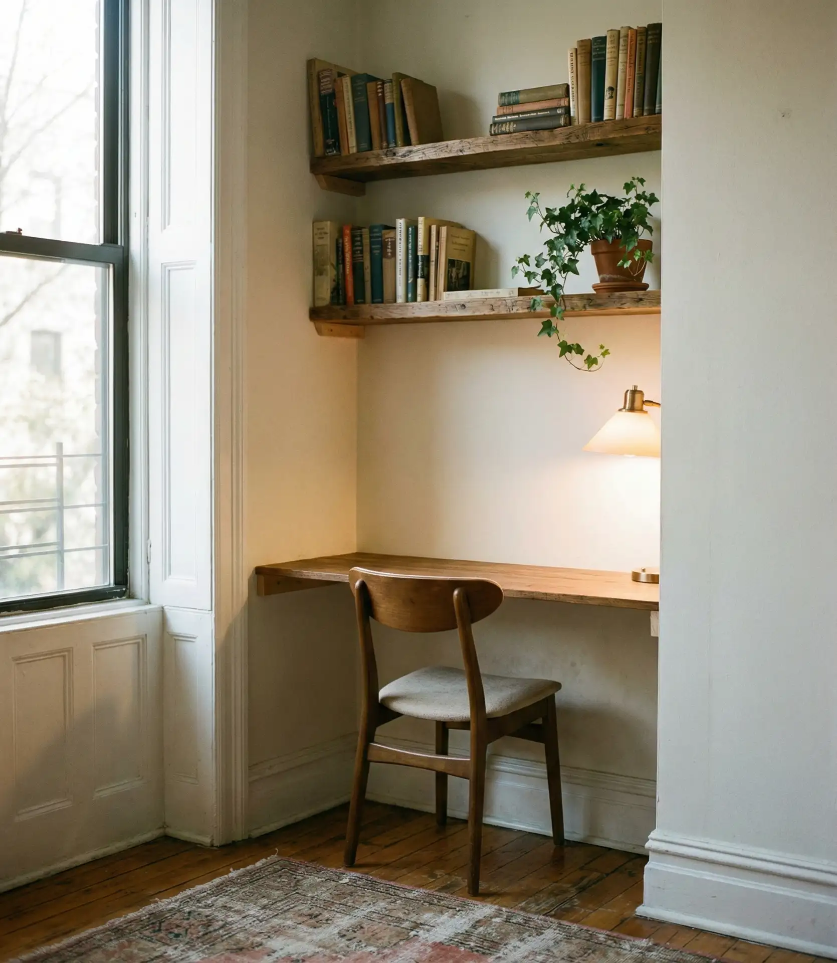 Corner Desk with Overhead Shelving 2