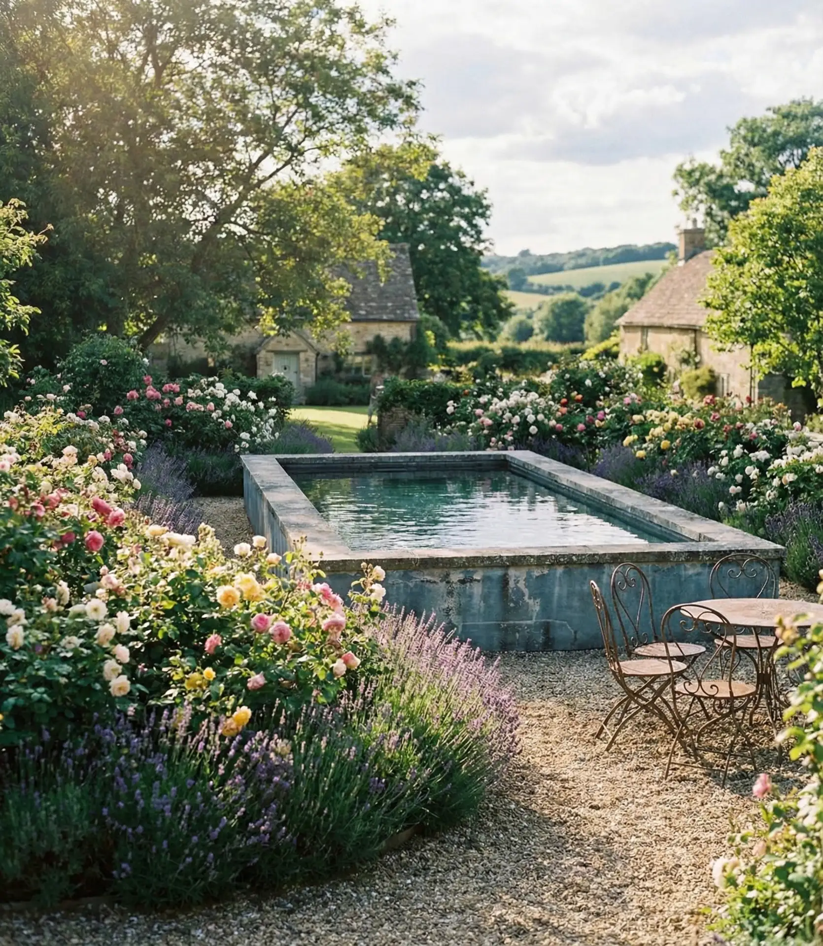 Cottage Garden Pool Surround 1