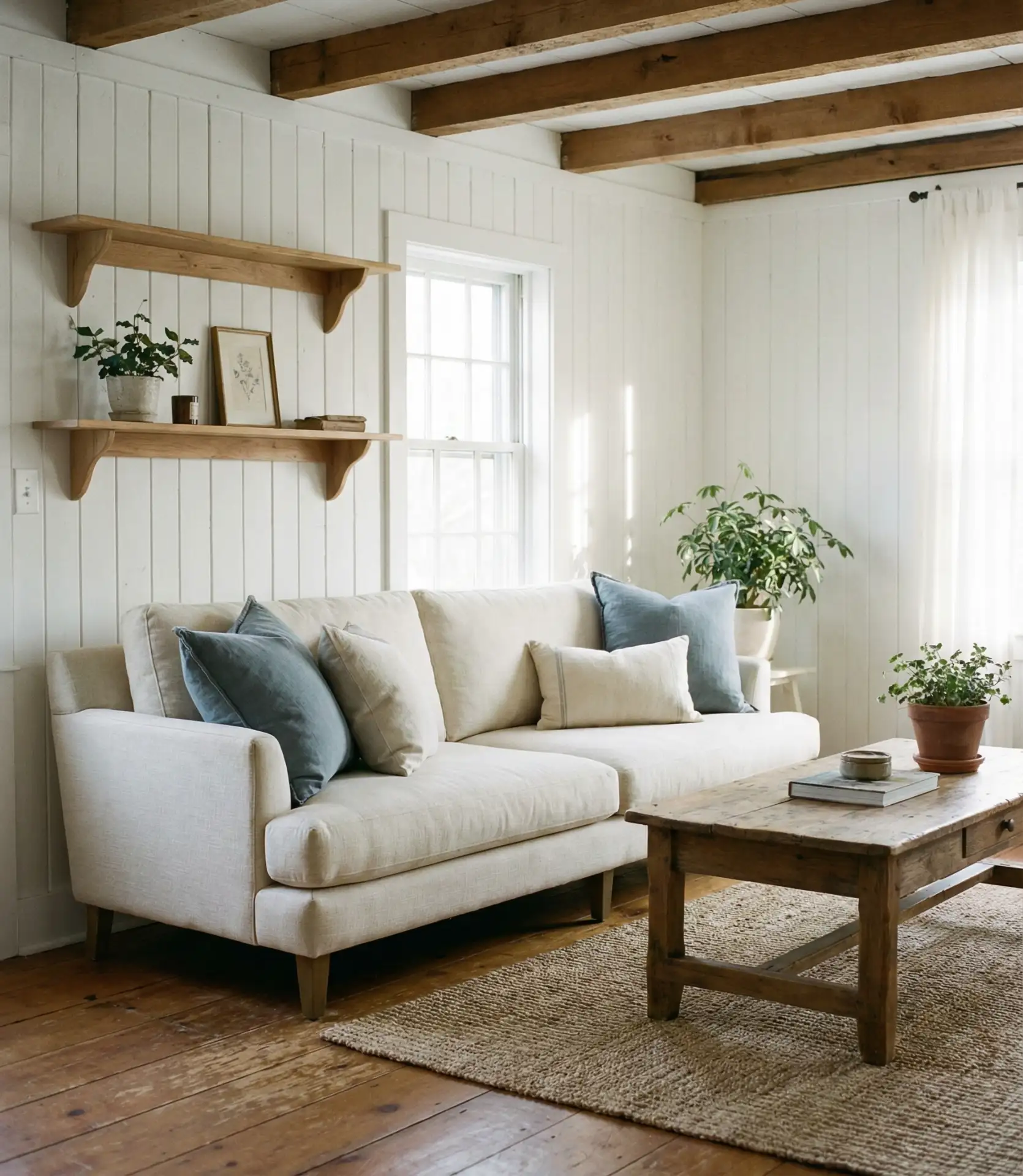 Cottage Living Room Color Schemes with Soft Palettes 1