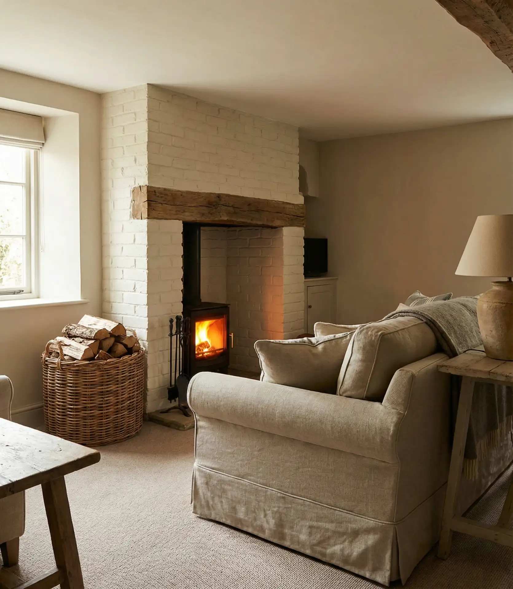 Cottage Living Room with Fireplace Ideas for Year-Round Warmth 1