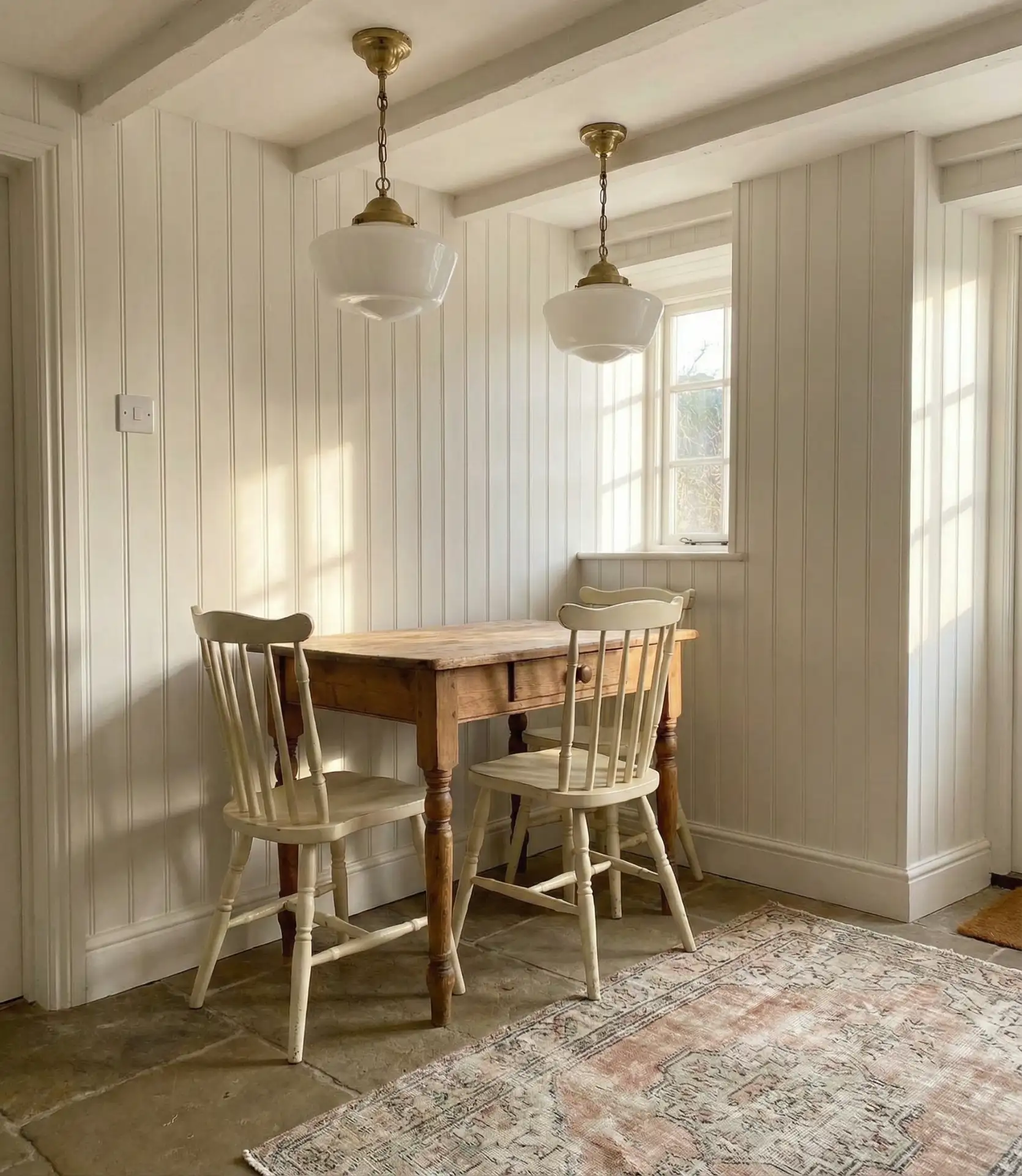 Cottage-Style Milk Glass Fixtures 2