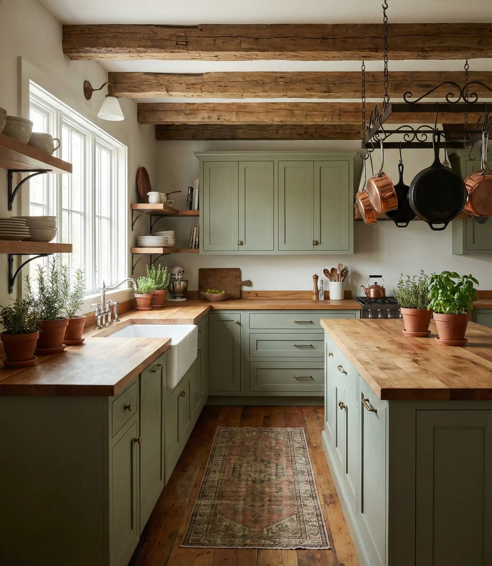 Country Kitchen with Open Beam Ceilings 2
