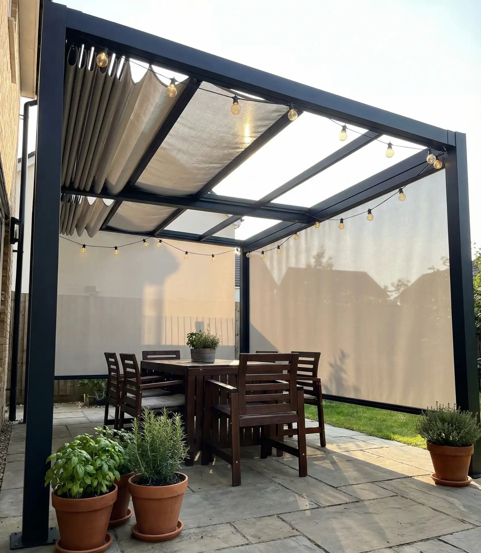 Covered Pergola Dining Area 2