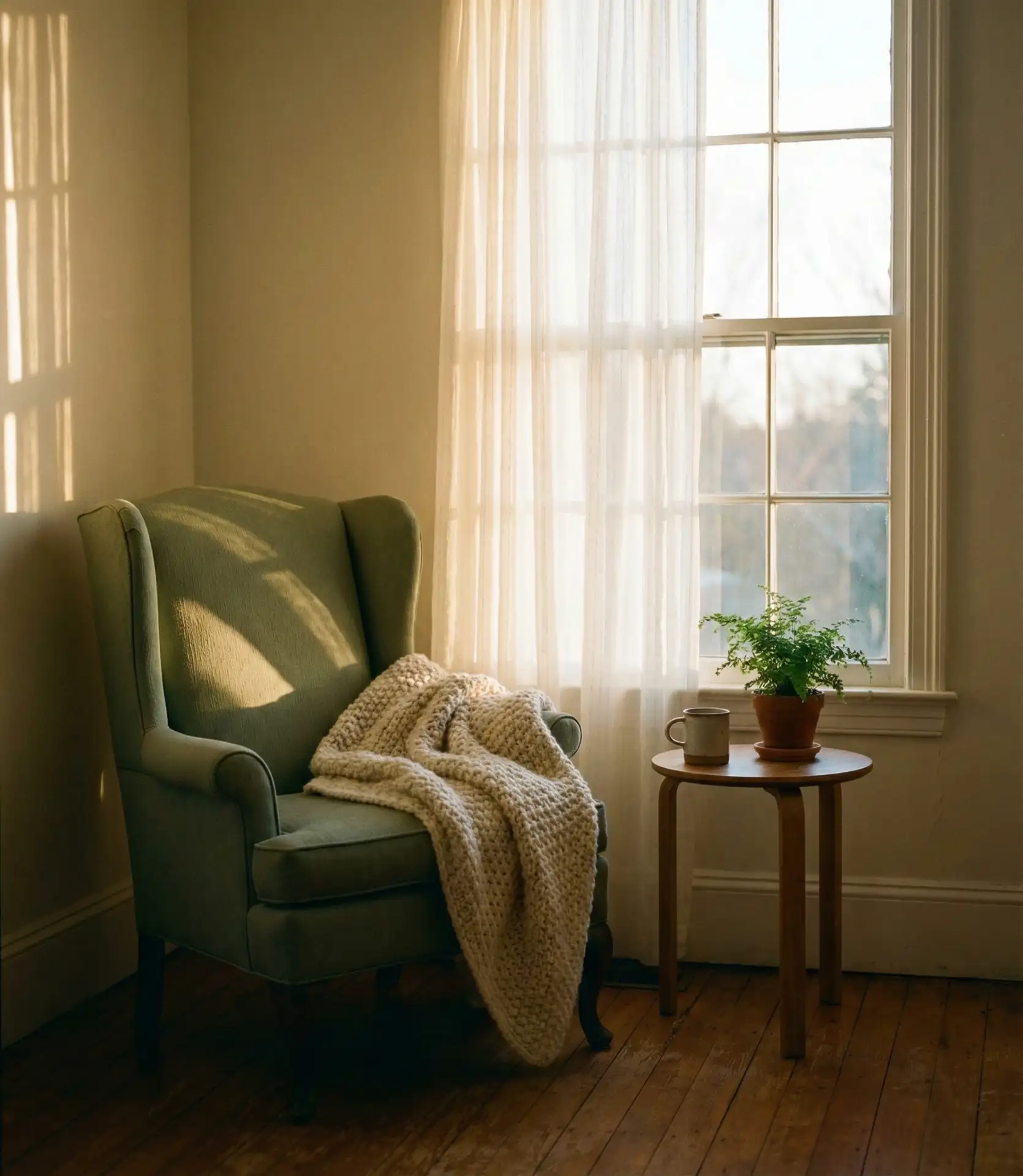 Cozy Green Reading Nook 2