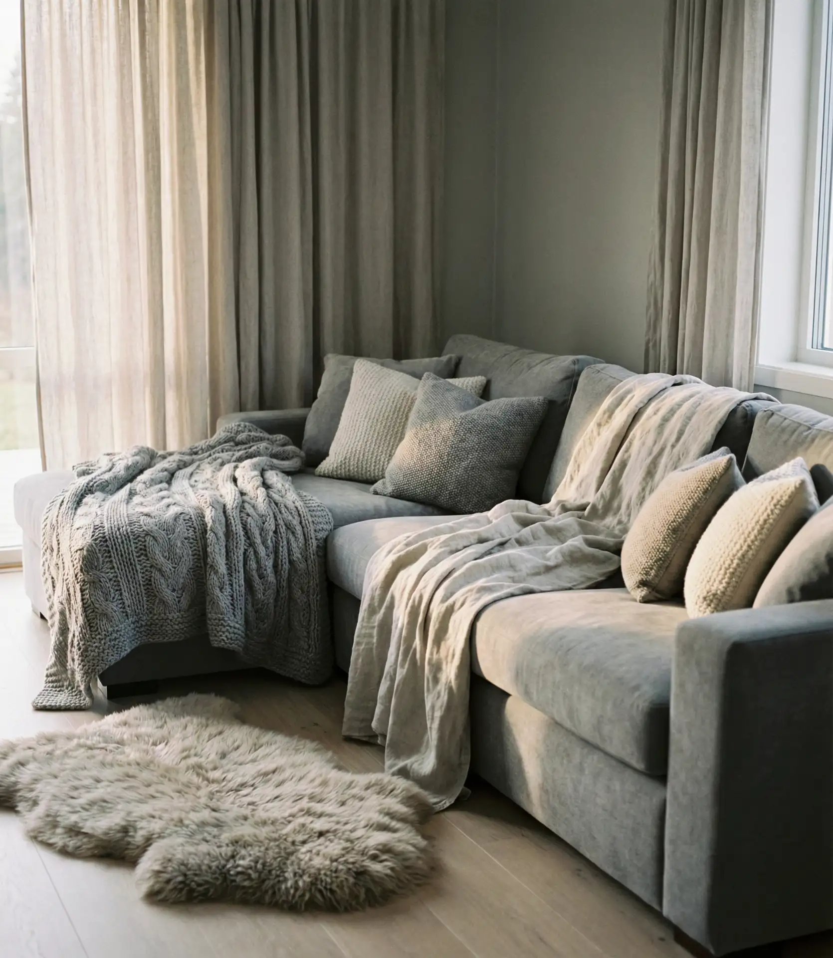 Cozy Grey with Layered Textiles 1