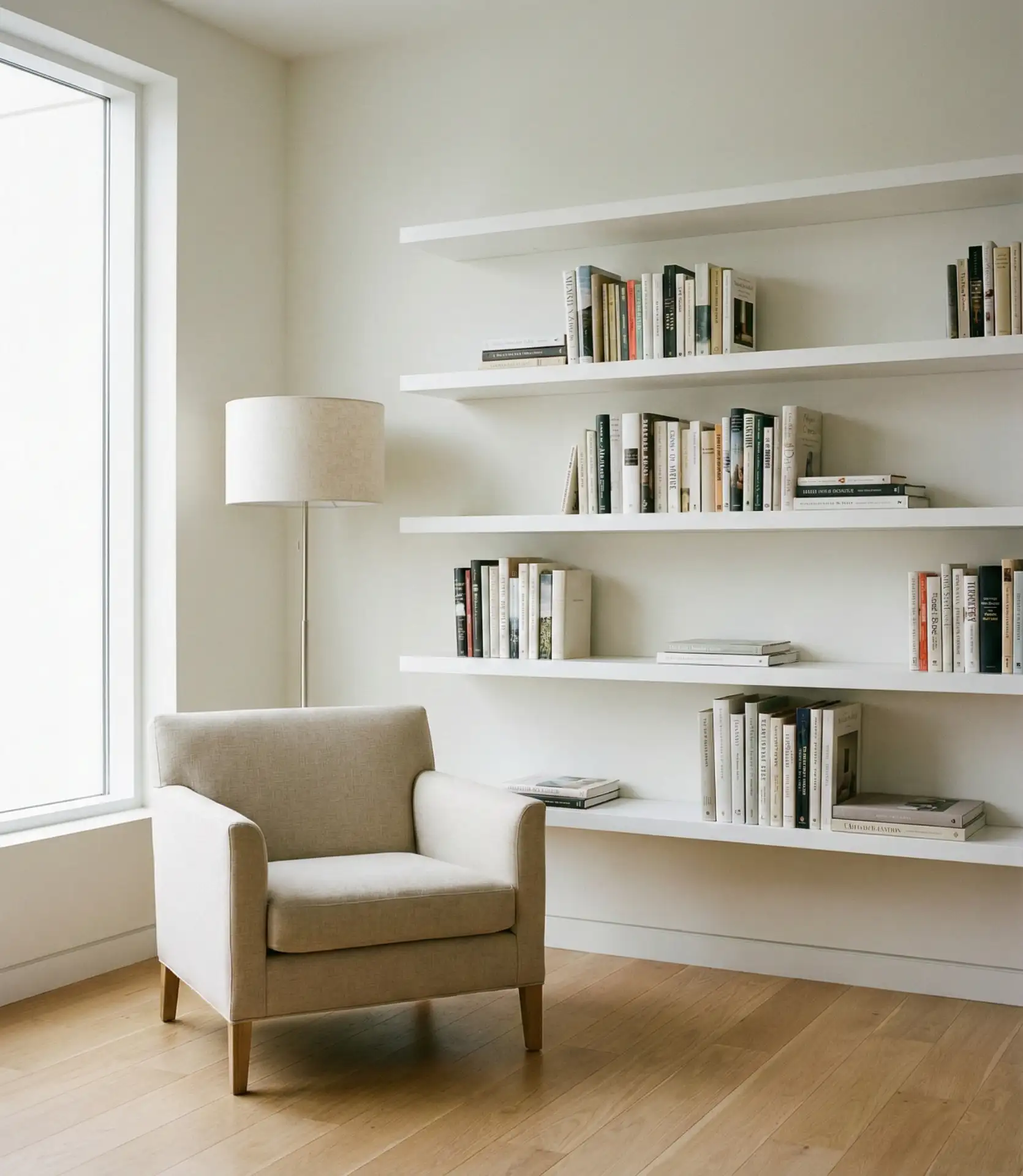 Cozy Modern Minimalist Library 1