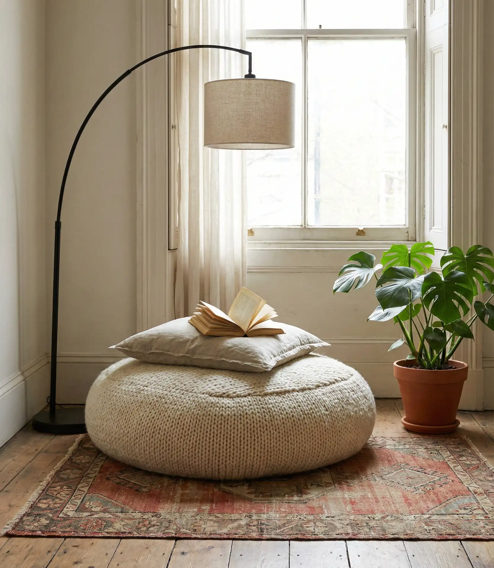 Cozy Reading Nook with Floor Cushions 2