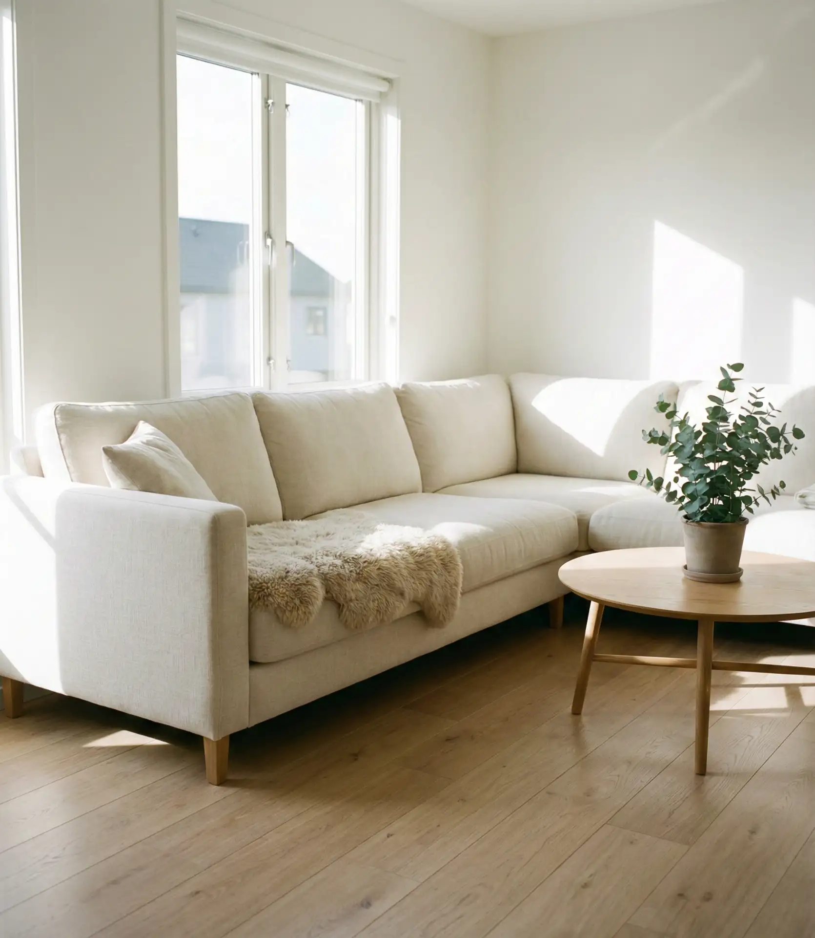 Cream Sectional with Soft Scandinavian Vibes 2