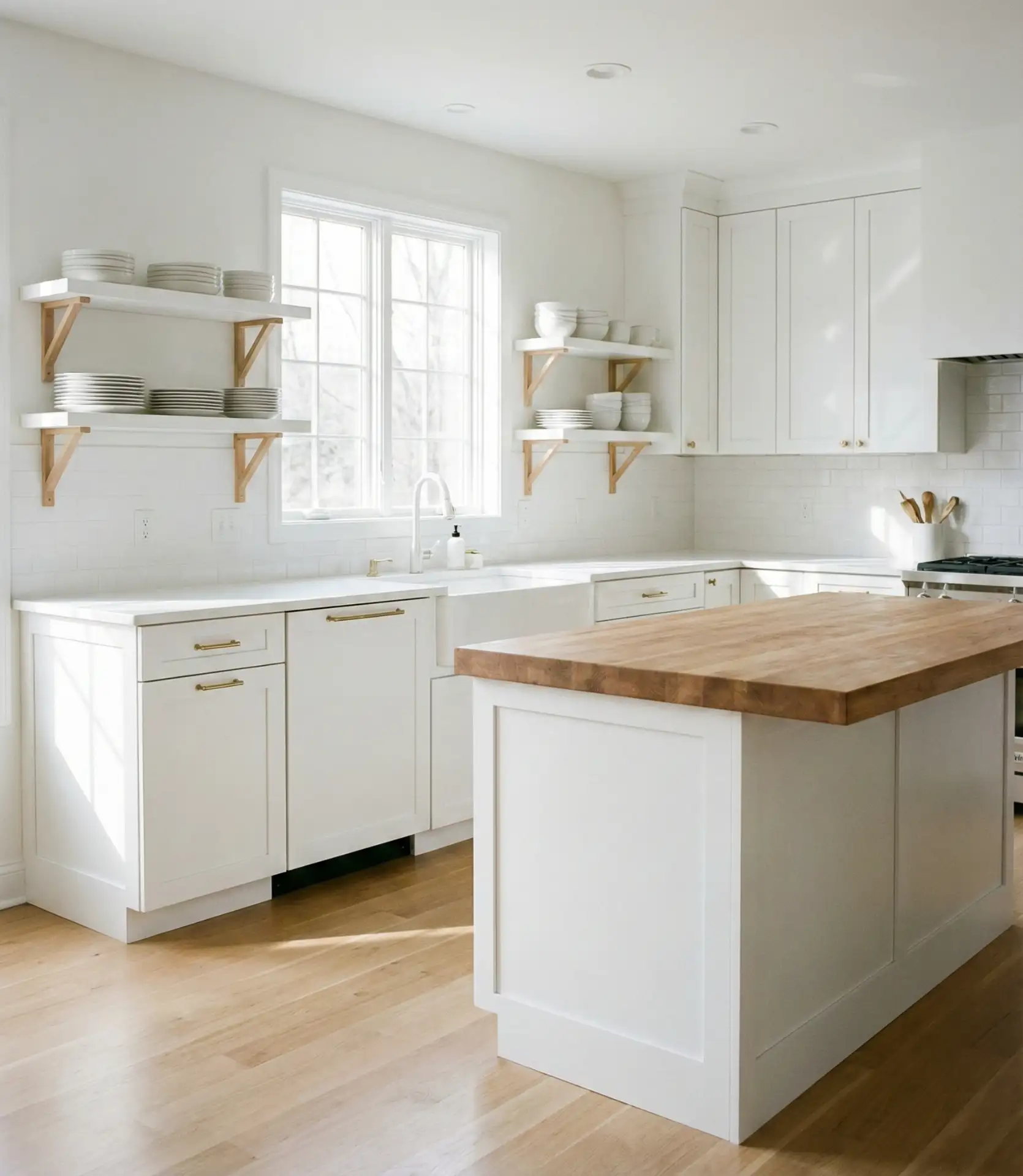 Crisp White with Natural Wood Tones 2