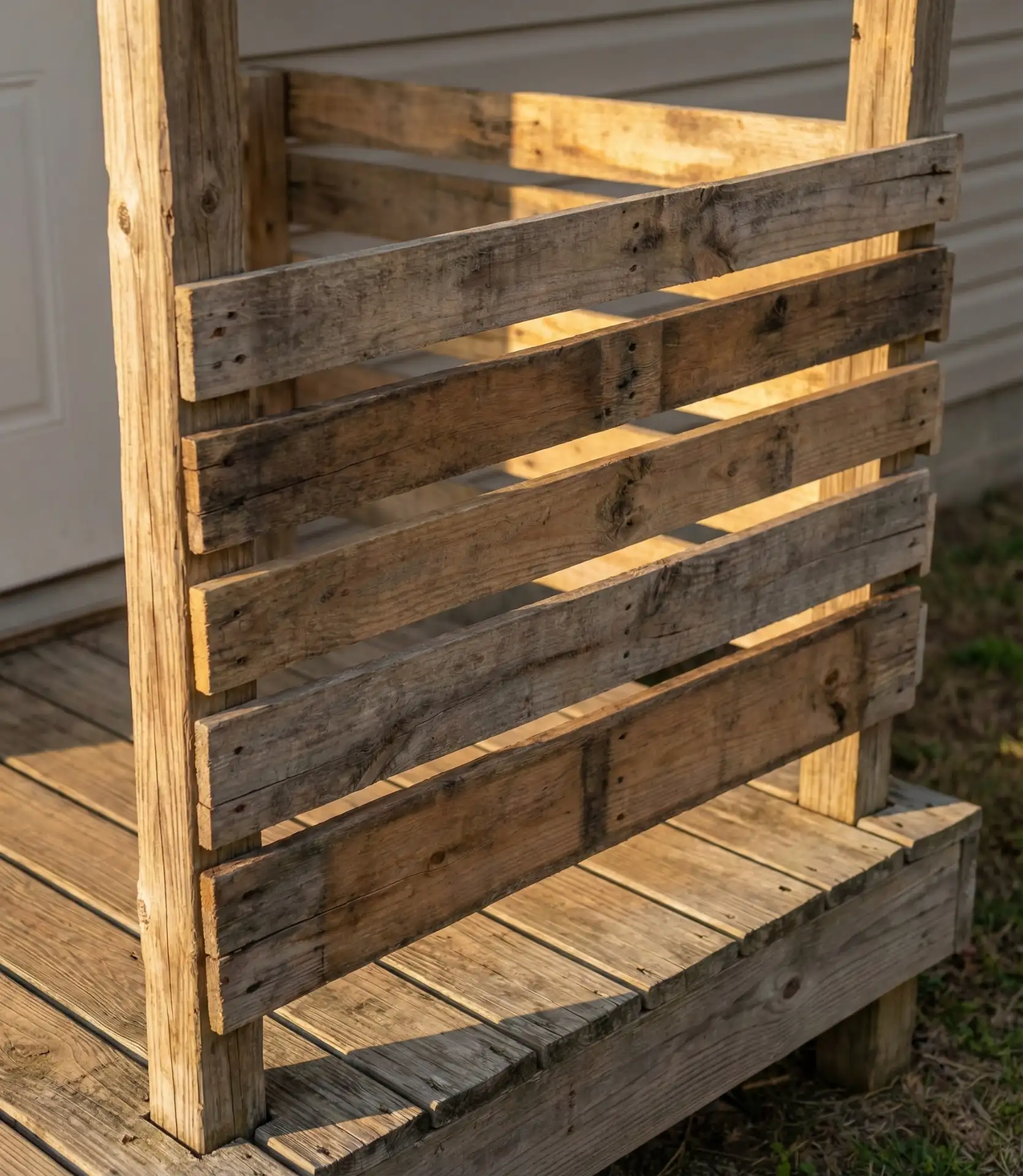 DIY Cheap Pallet Wood Railing 1