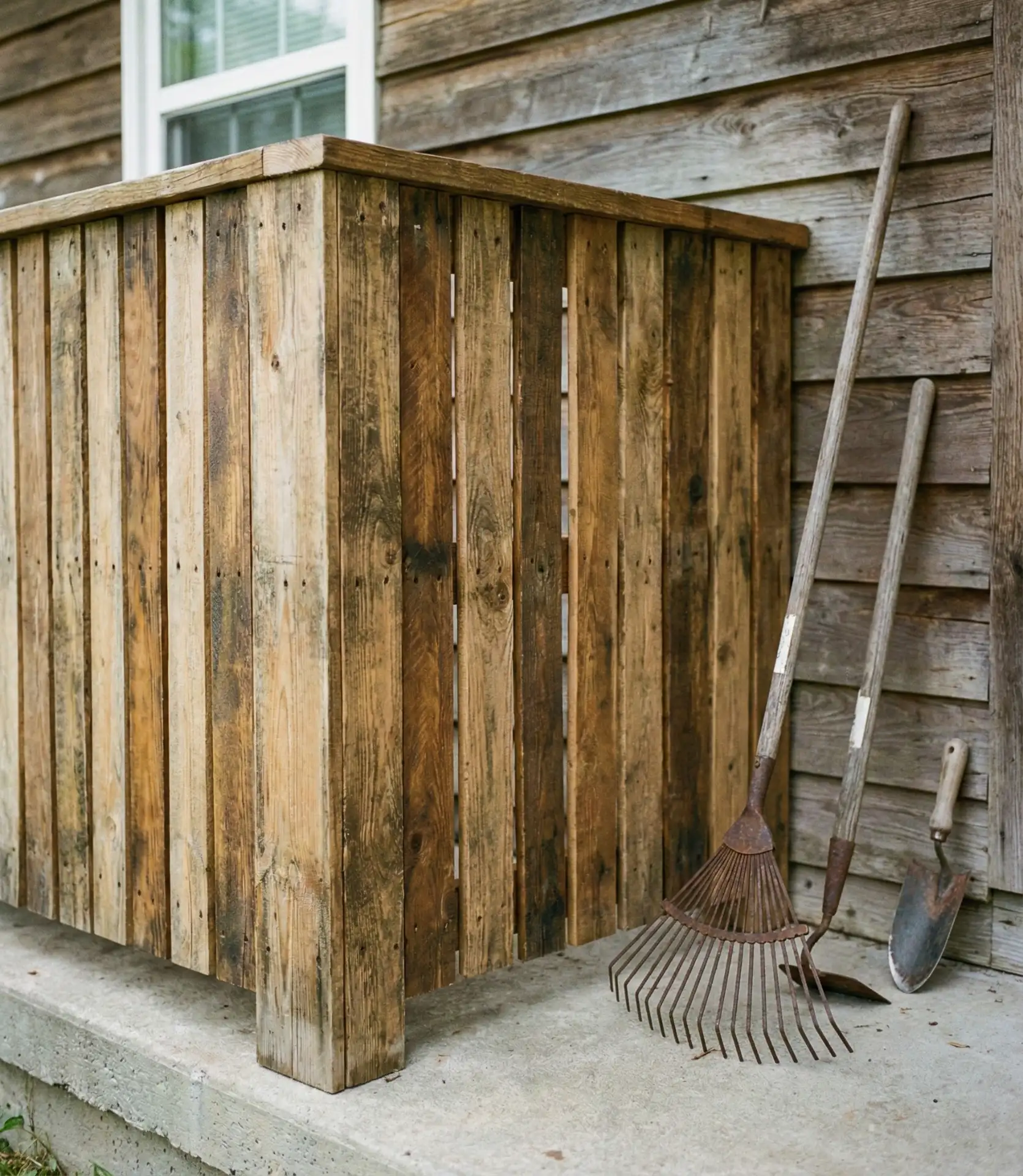 DIY Cheap Pallet Wood Railing 2