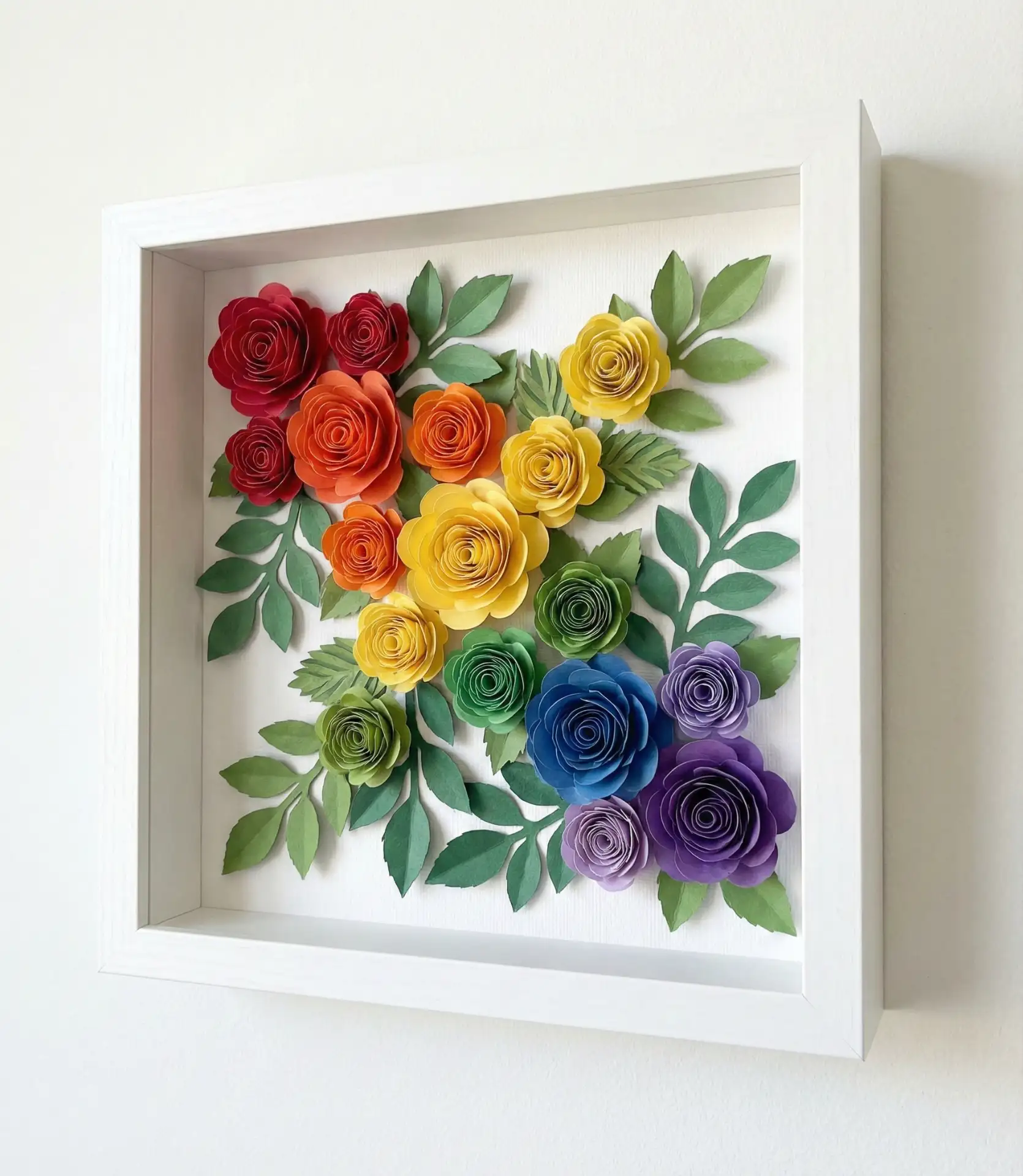 DIY Cricut Paper Flower Shadow Box 1