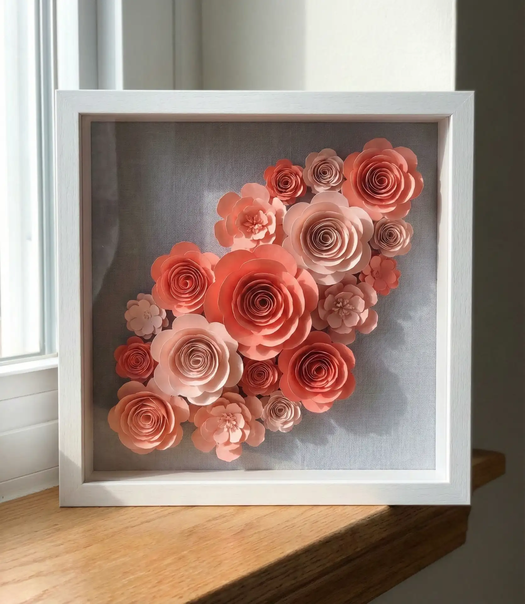DIY Cricut Paper Flower Shadow Box 2