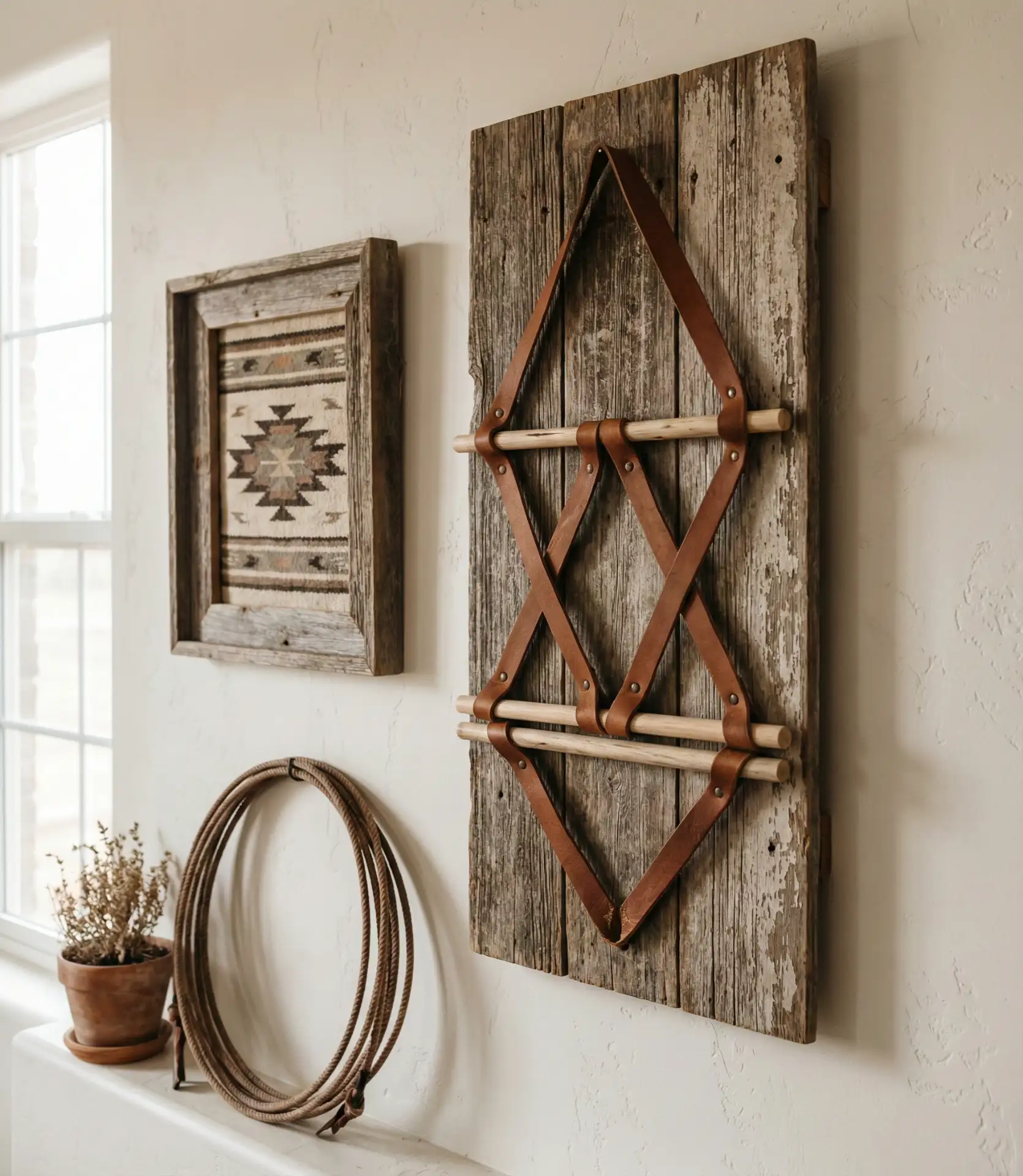 DIY Western Wall Art with Reclaimed Materials 2