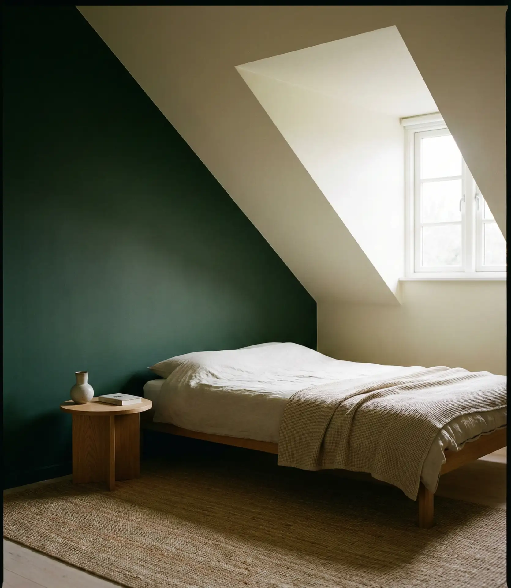 Dark Accent Wall in Attic Bedroom 1