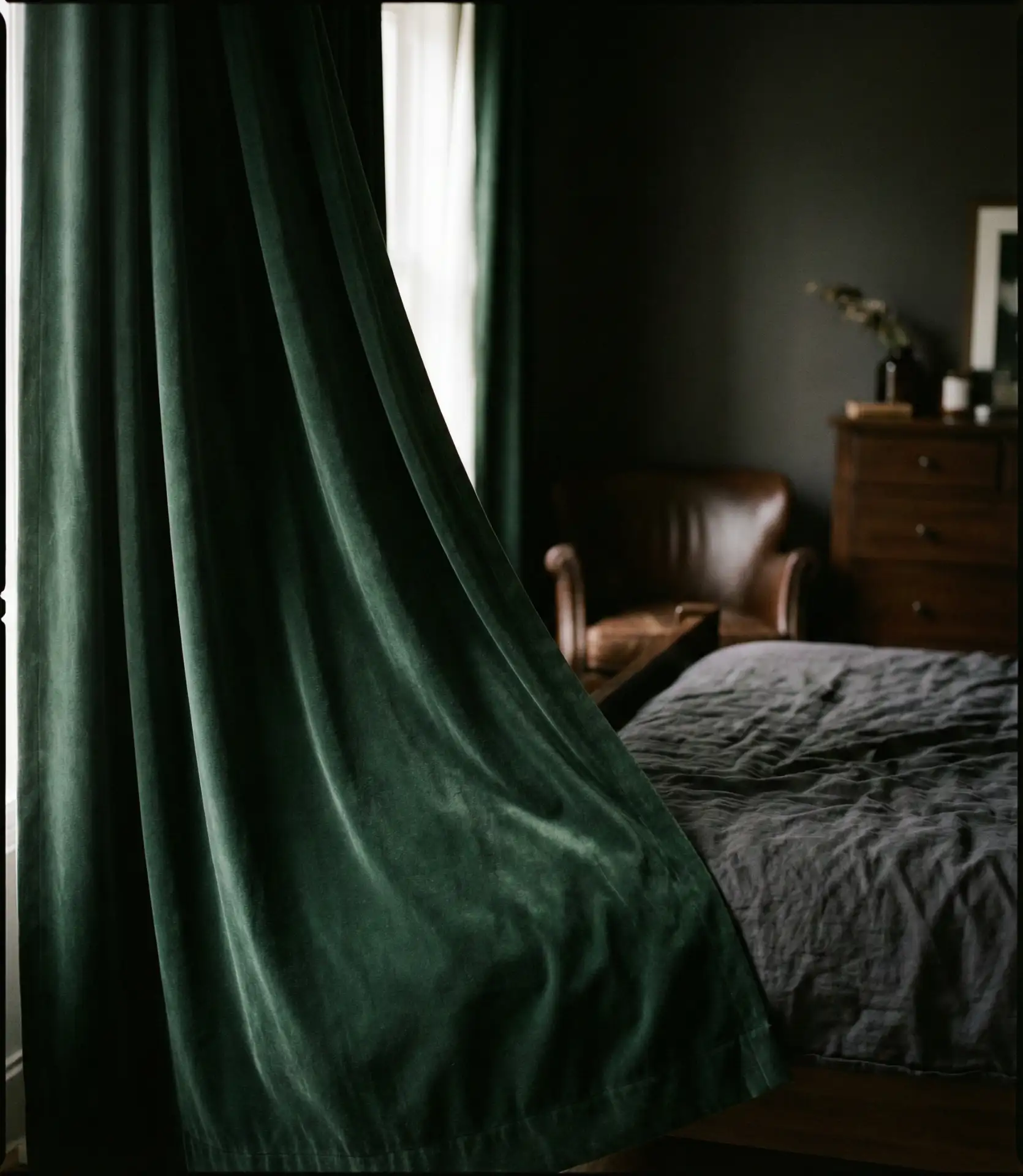 Dark Green Curtains for Moody Depth 2
