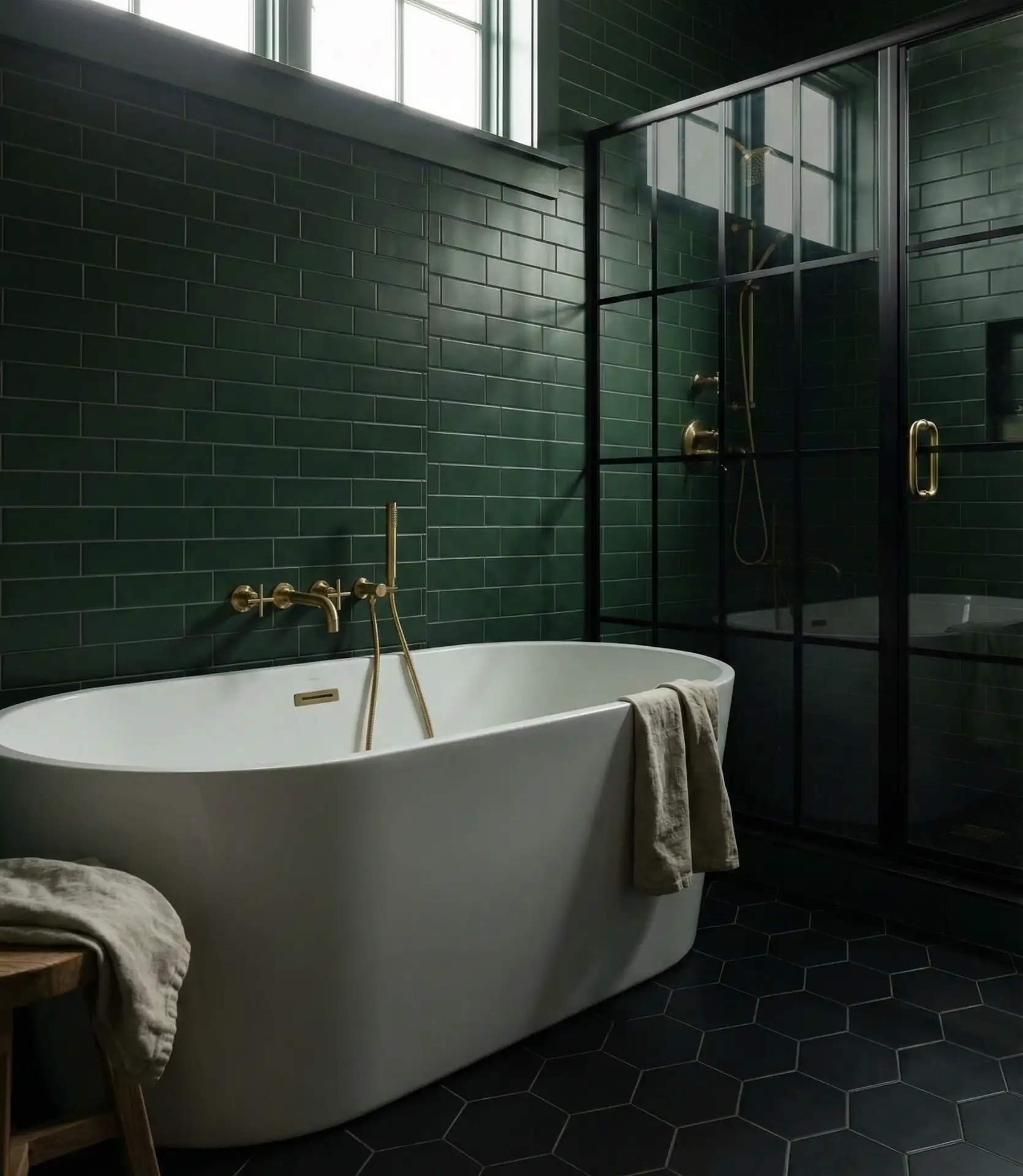 Dark Green and Black Floor Contrast 1