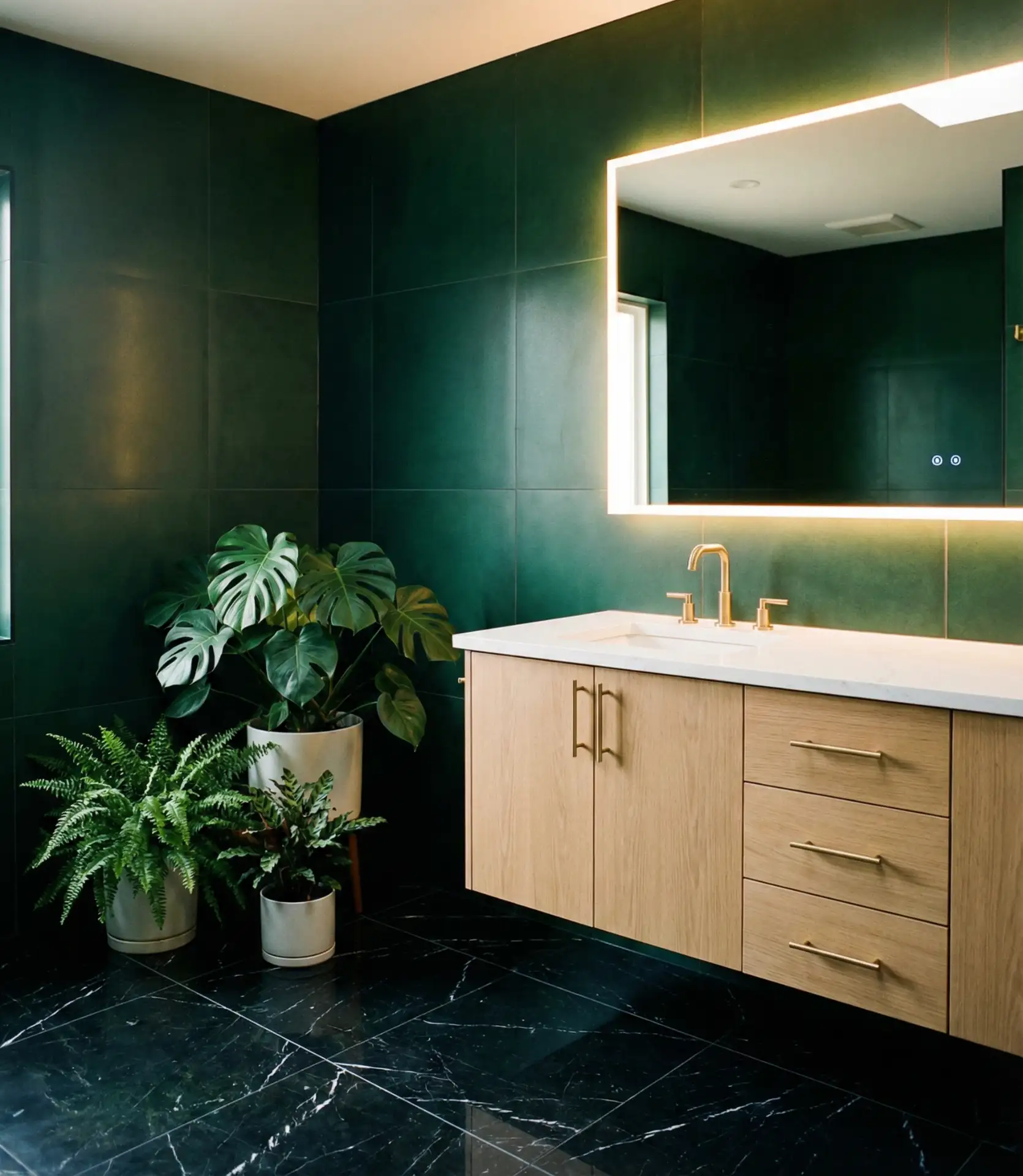 Dark Green and Black Floor Contrast 2