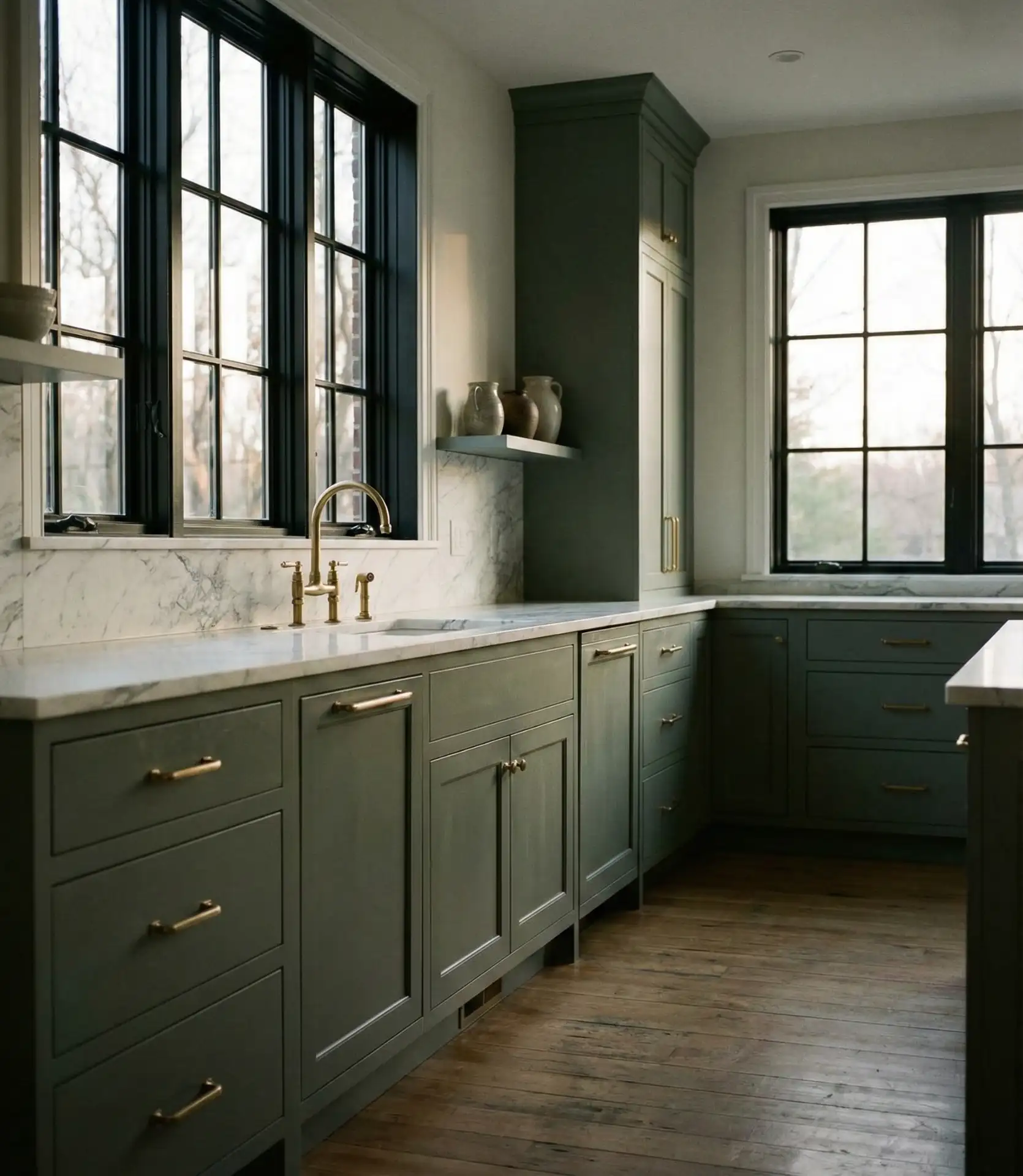 Dark Sage Green for a Moody Kitchen 2