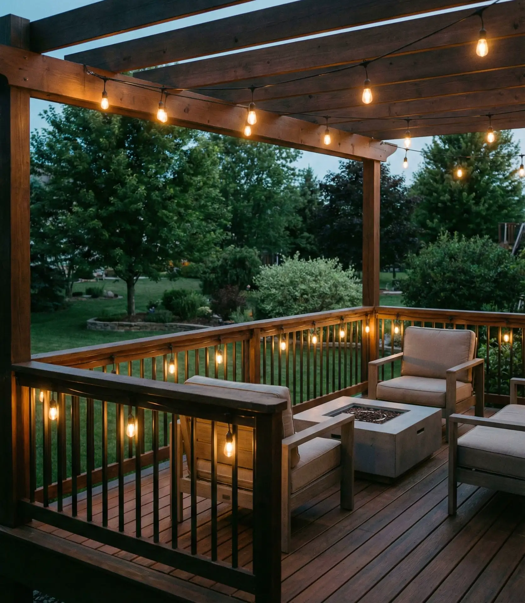 Deck Railing Perimeter Glow 1